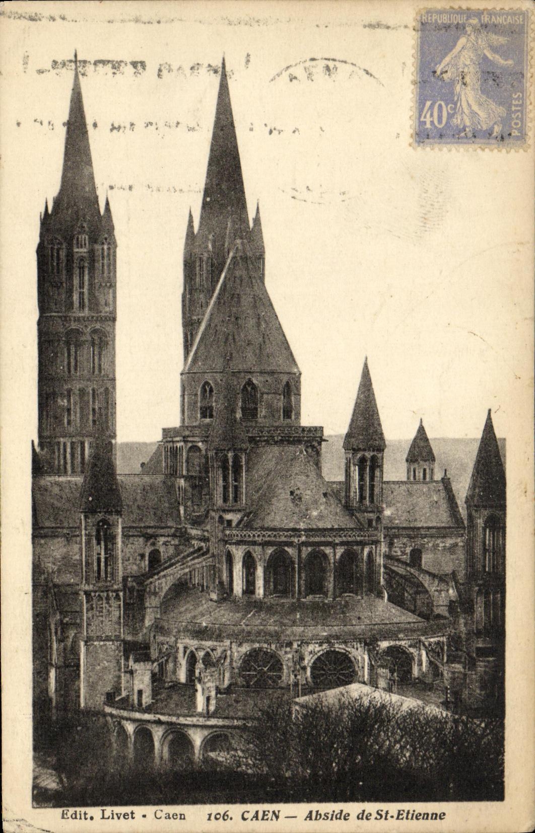 Apse St  Etienne de Caen de la POSTAL de la VENDIMIA