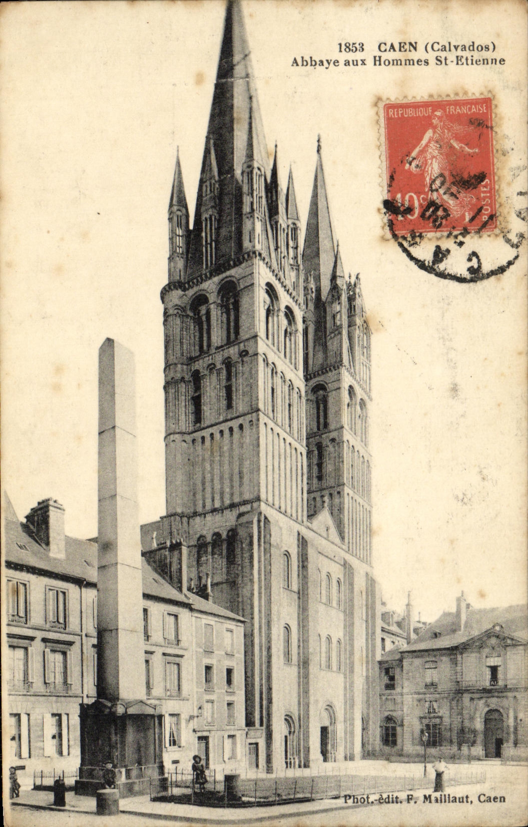 Abadia de Caen de la POSTAL de la VENDIMIA con los hombres St  Etienne