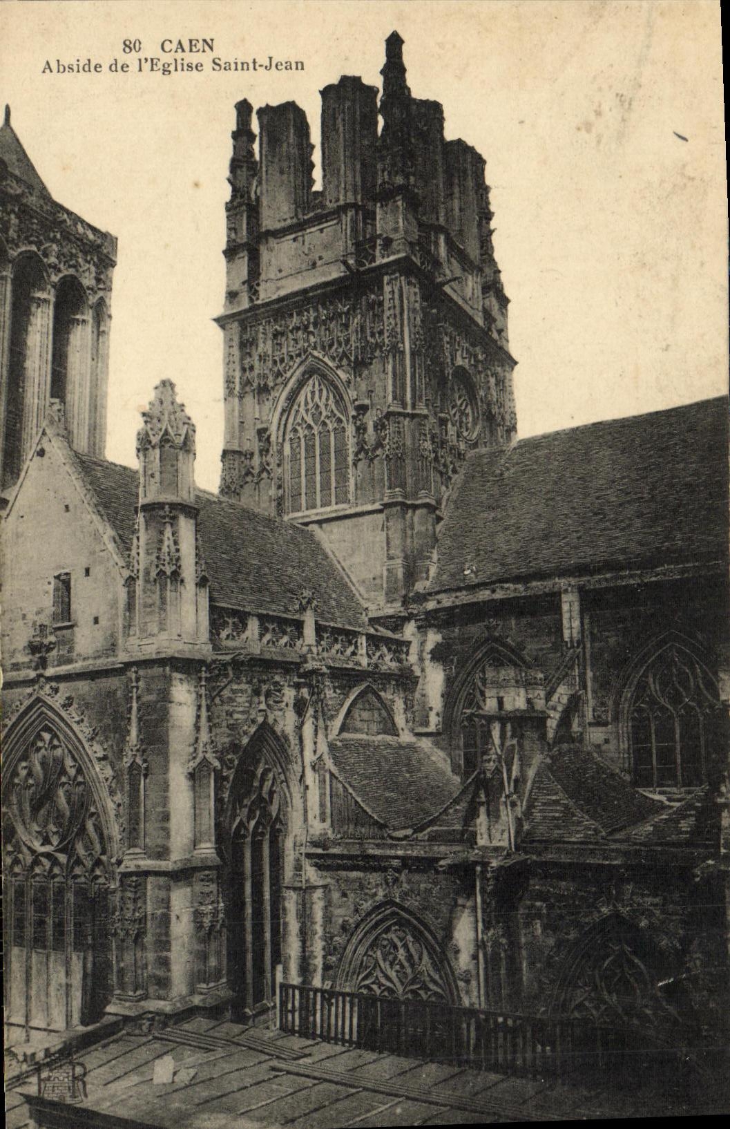 Apse L iglesia Jean de Caen de la POSTAL de la VENDIMIA Saint