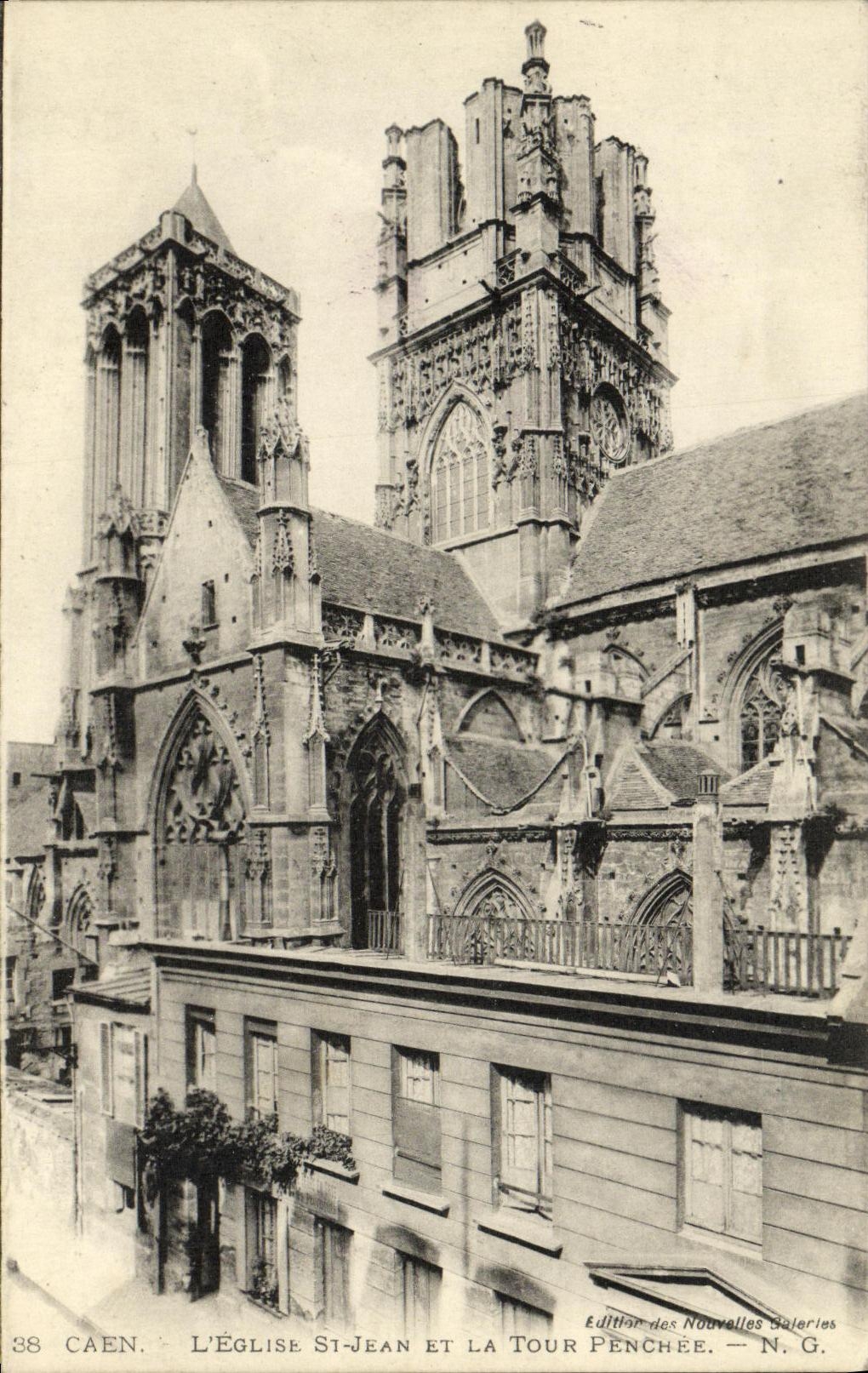Apse L de la iglesia de Jean viajes de Caen de la POSTAL de la VENDIMIA Saint