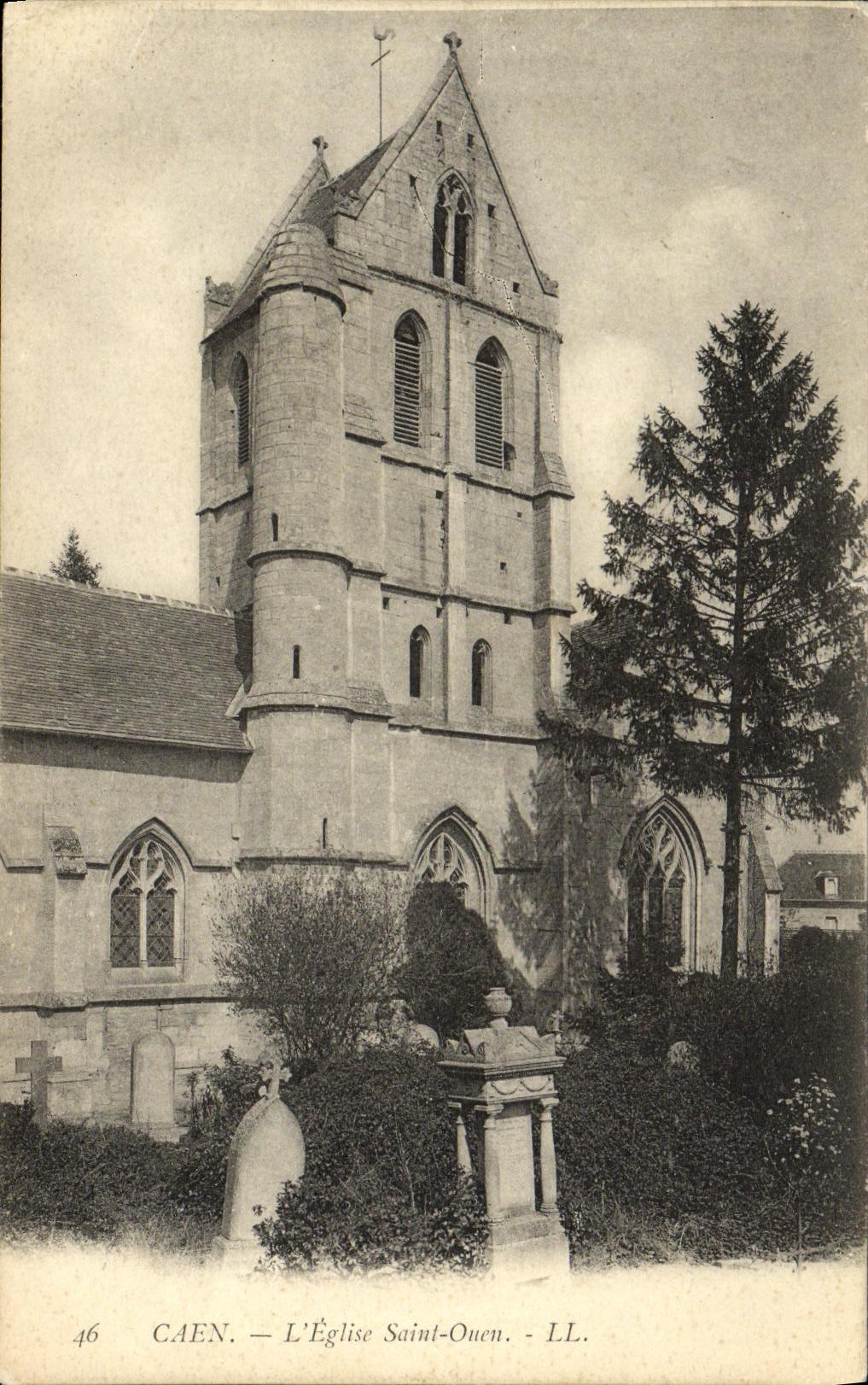 POSTAL Caen L iglesia Ouen santo de la VENDIMIA