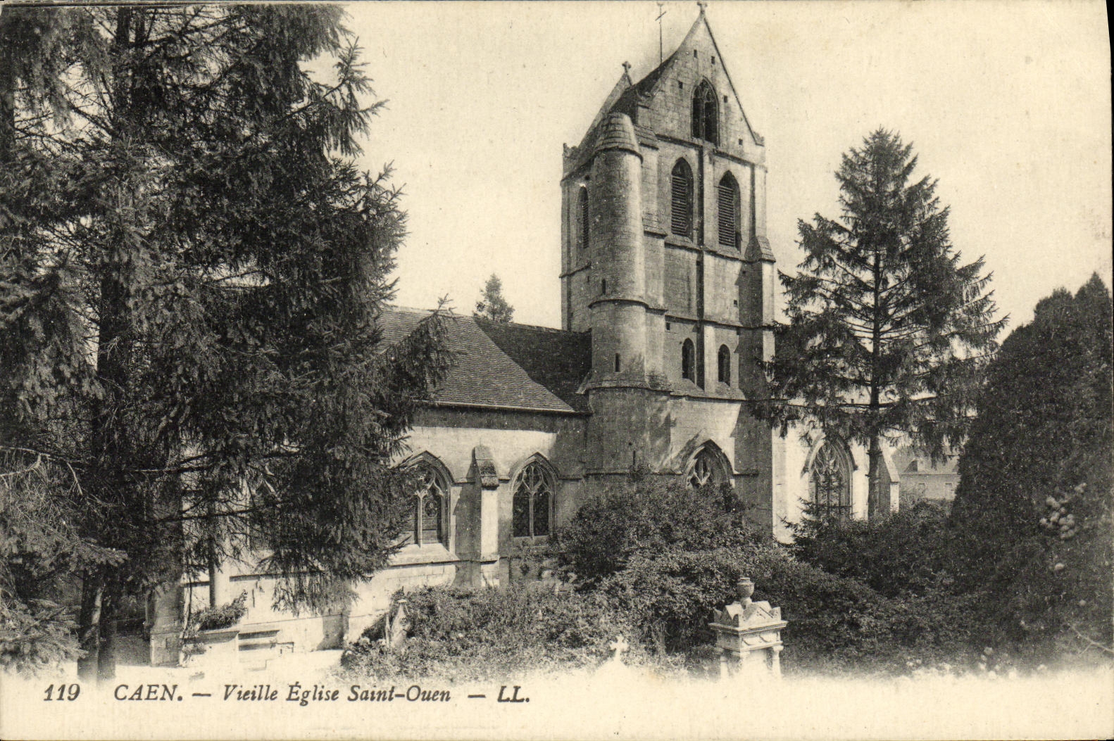 POSTAL Caen Viesille L iglesia Ouen santo de la VENDIMIA