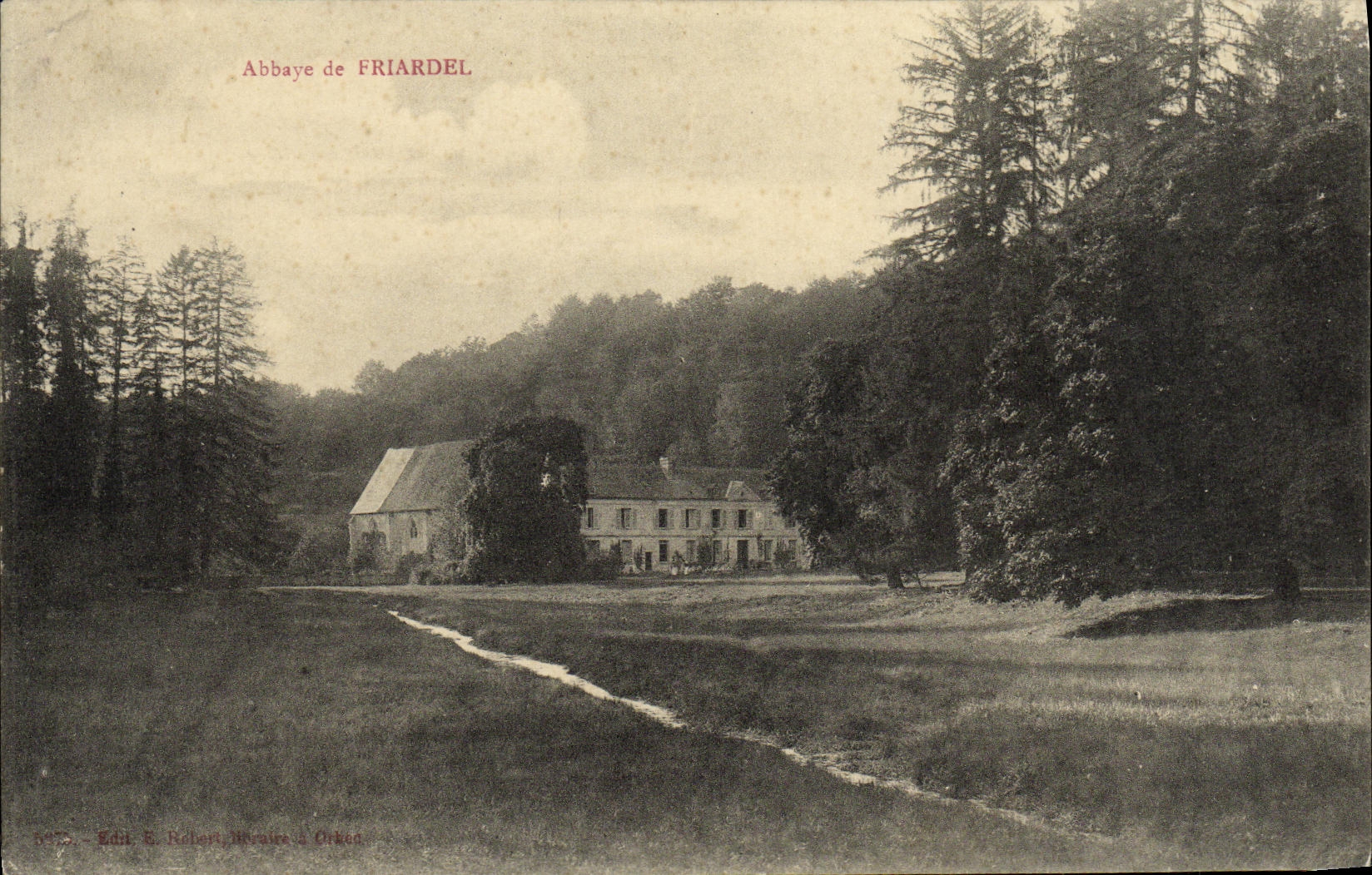 VINTAGE POSTCARD L Abbey of Friardel