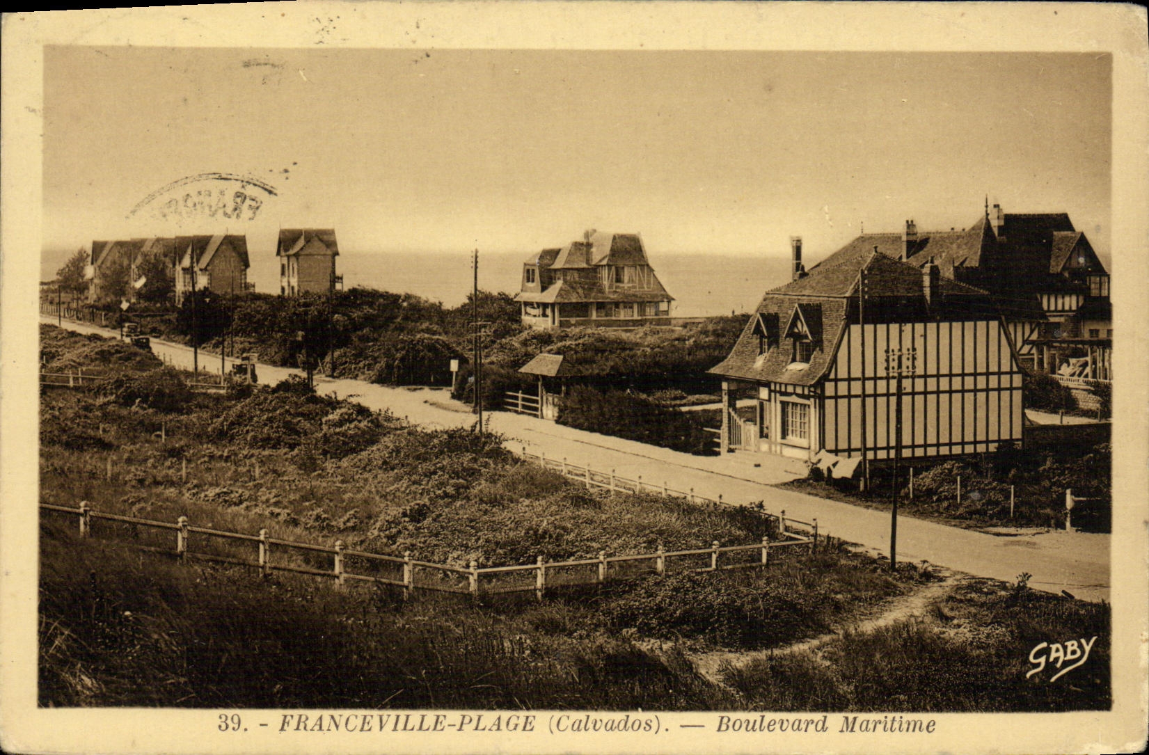 VINTAGE POSTCARD Franceville Maritime Beach Boulevard