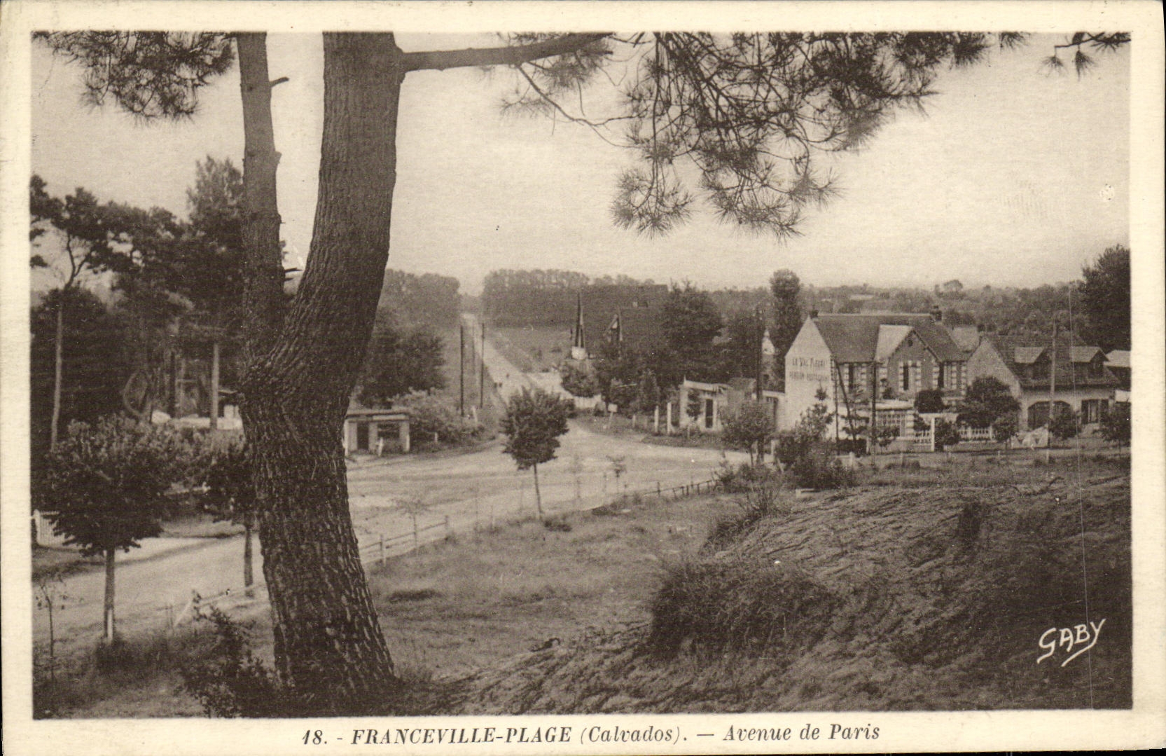 VINTAGE POSTCARD Franceville Beach Which occurred of Paris
