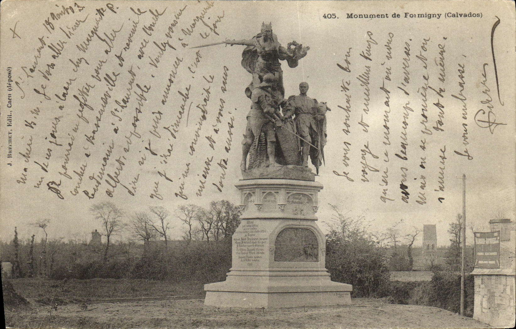 VINTAGE POSTCARD Monument of Formigny