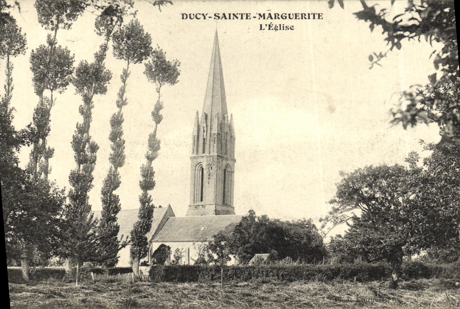 VINTAGE POSTCARD Ducy Sainte Marguerite L Church