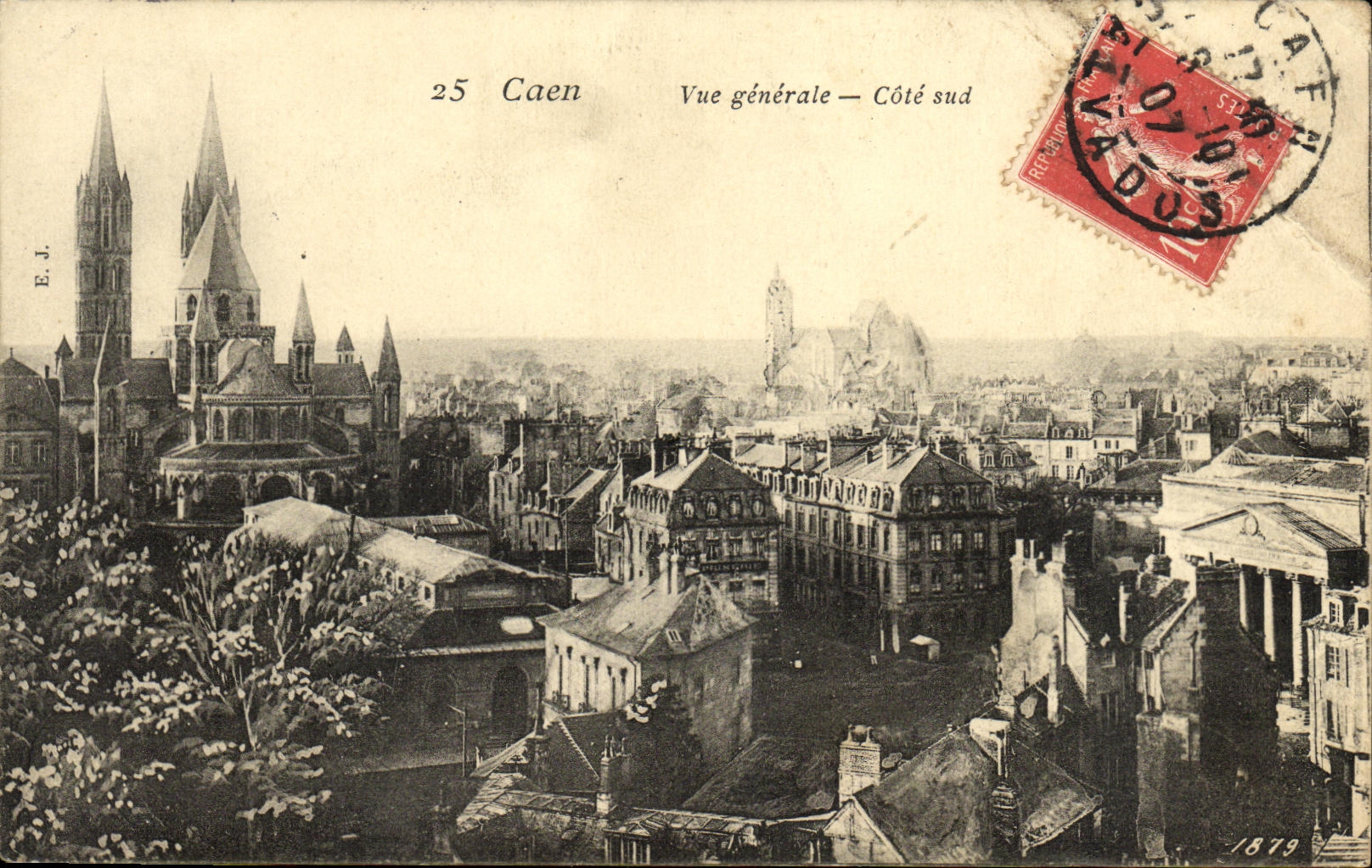 Pieza meridional de la opinion de Caen de la POSTAL de la VENDIMIA