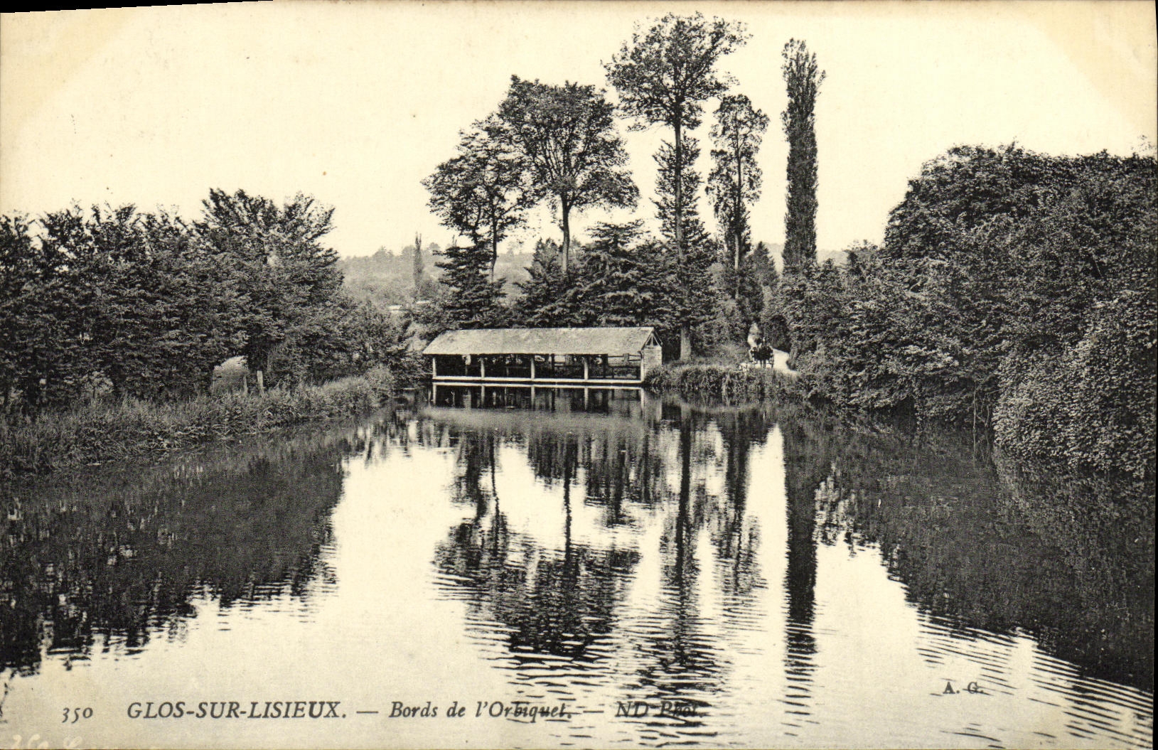 VINTAGE POSTCARD Glos on Lisieux Edges of L Orbiquet