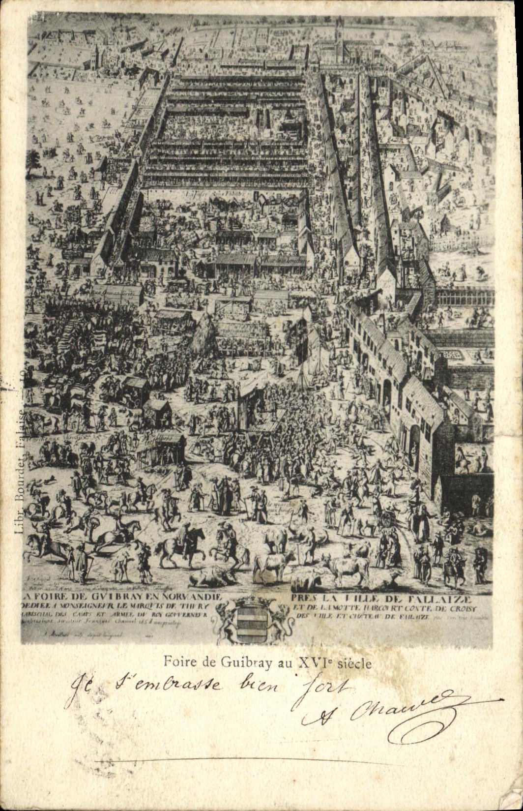 VINTAGE POSTCARD Fair of Guibray to XVl E century