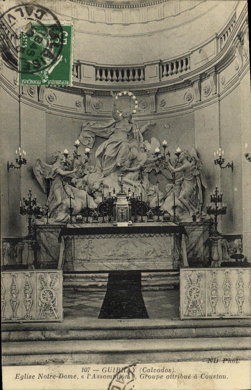 CPA Guibray Eglise Notre Dame l Assomption Groupe Attribue a Coustou