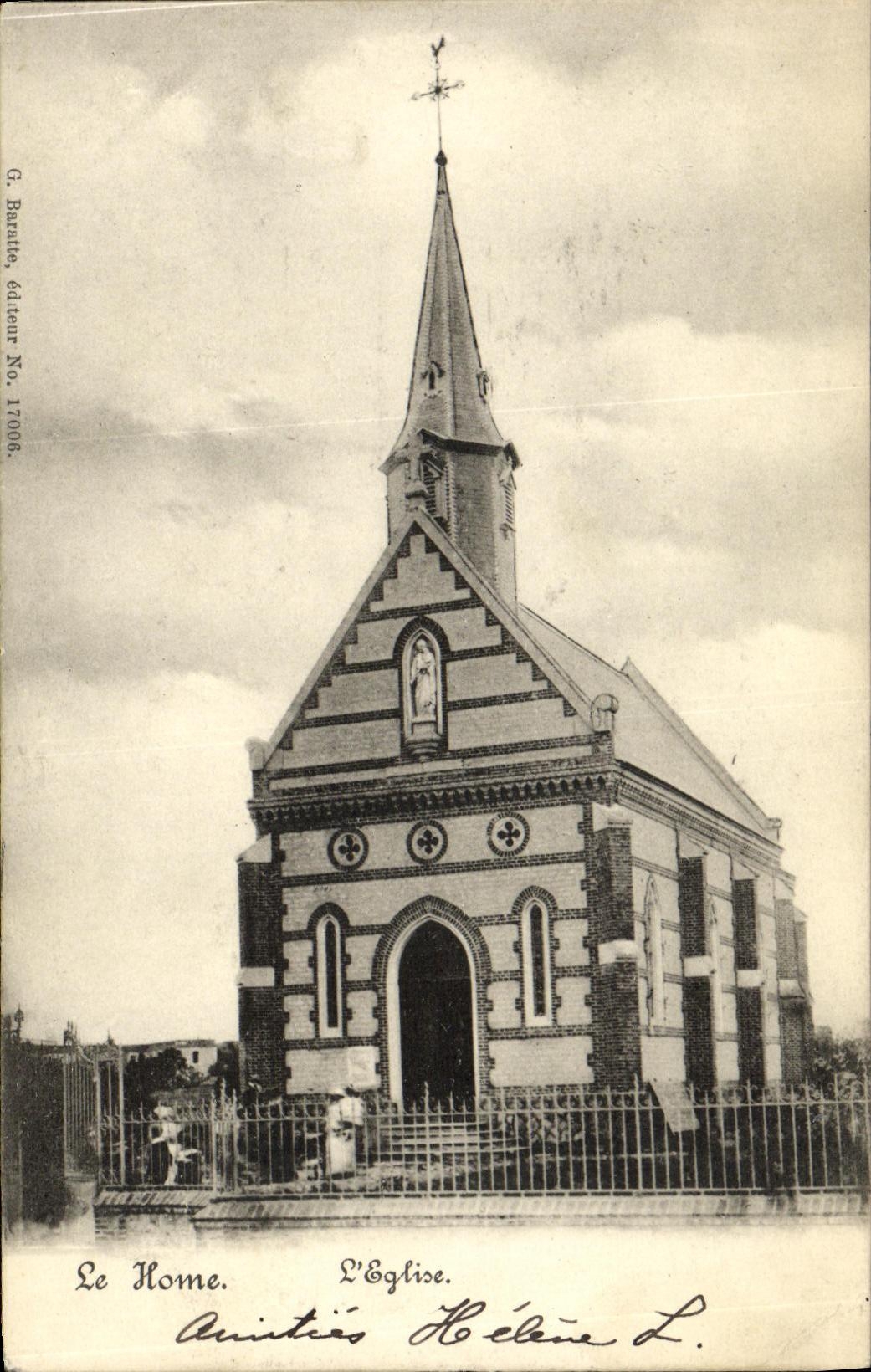 VINTAGE POSTCARD the Home L Church