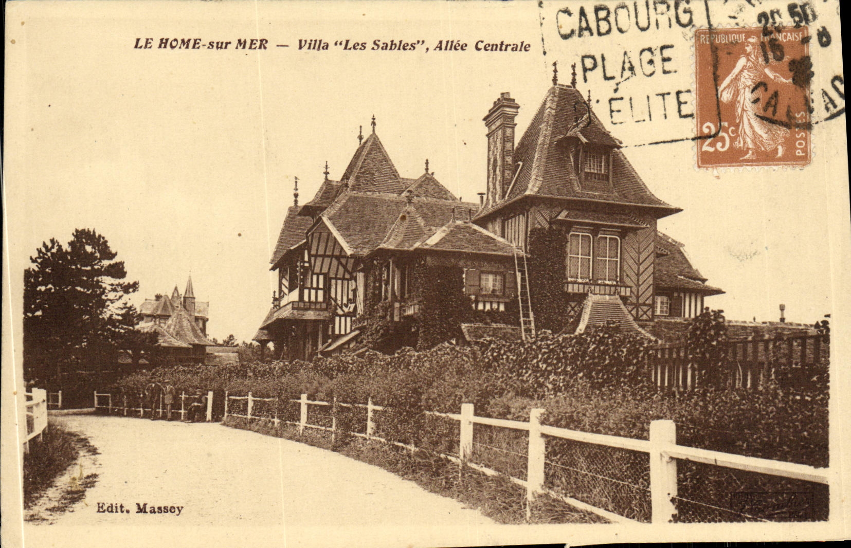 VINTAGE POSTCARD the Home on Sea Villa Sands Gone Central