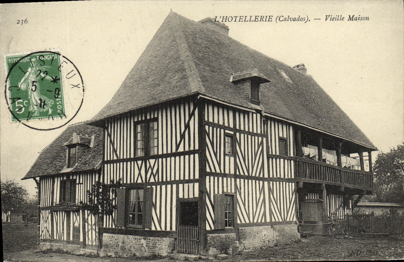 VINTAGE POSTCARD L Hotel trade Old House