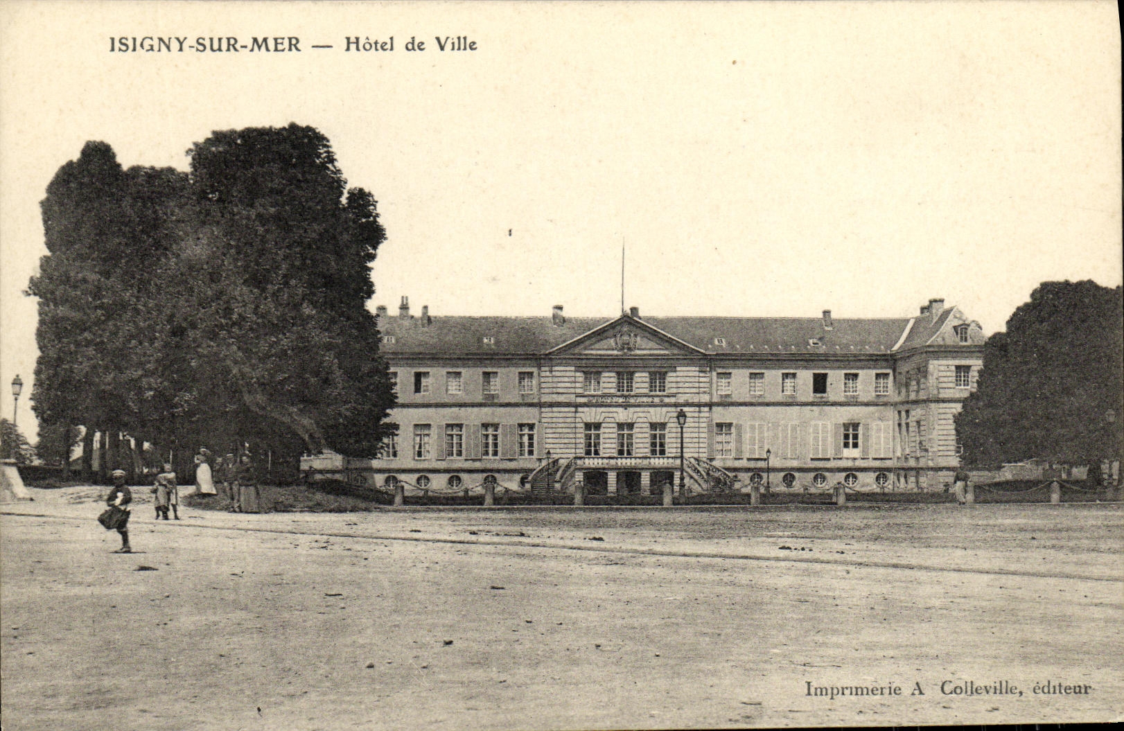 VINTAGE POSTCARD Isgny On Sea Town hall