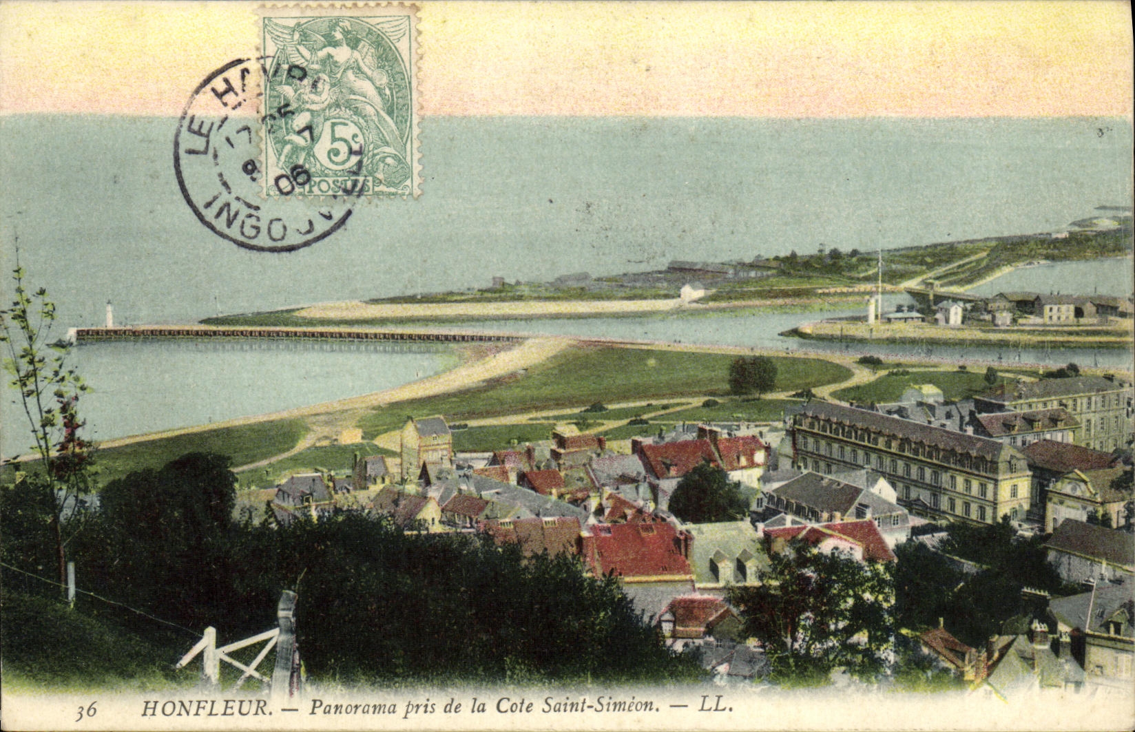 CPA Honfleur Panorama Pris de la Cote Sainte Simeon