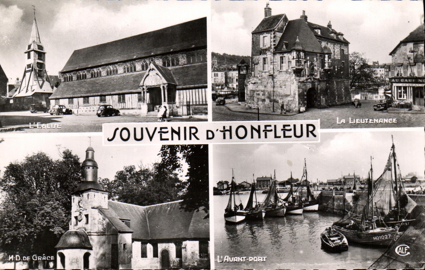CPM Honfleur L avant port La Lieutenance L eglise ND de Grace