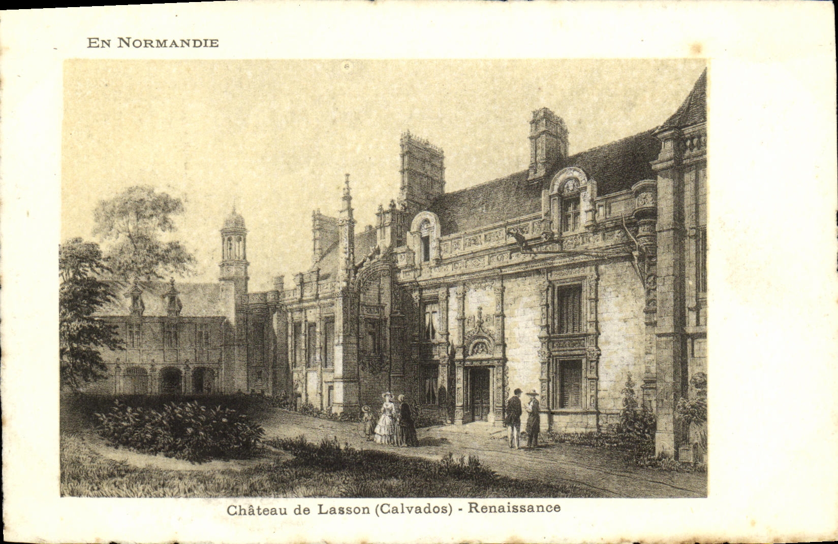 VINTAGE POSTCARD Castle of Lasson Renaissance