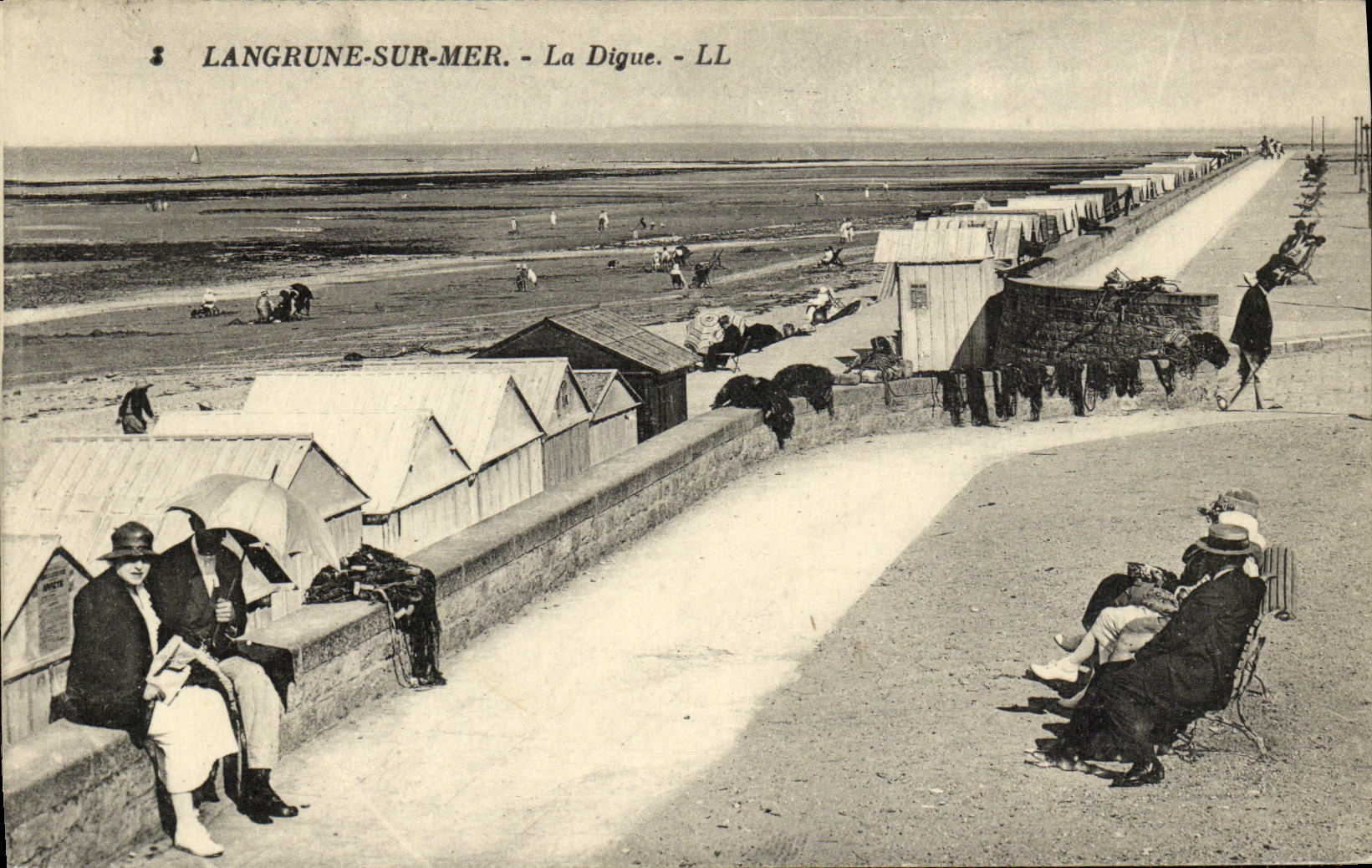 VINTAGE POSTCARD Langrune the Dam