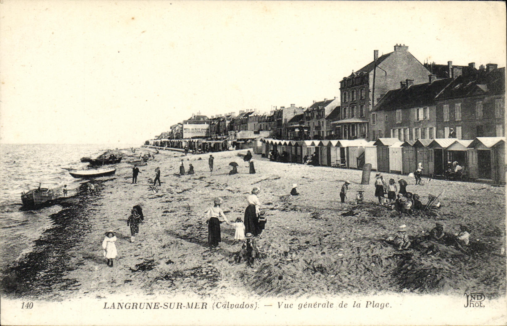 VINTAGE POSTCARD Langrune On Sea View of the Beach