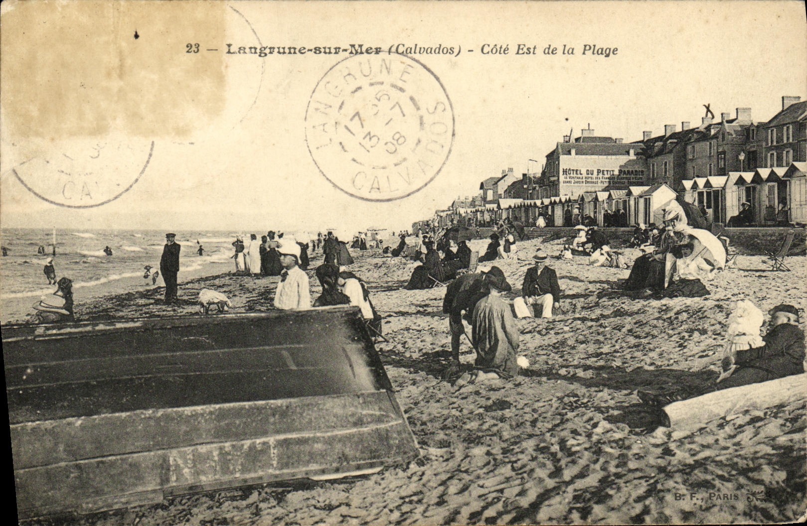 VINTAGE POSTCARD Langrune On Sea East coast of the Beach
