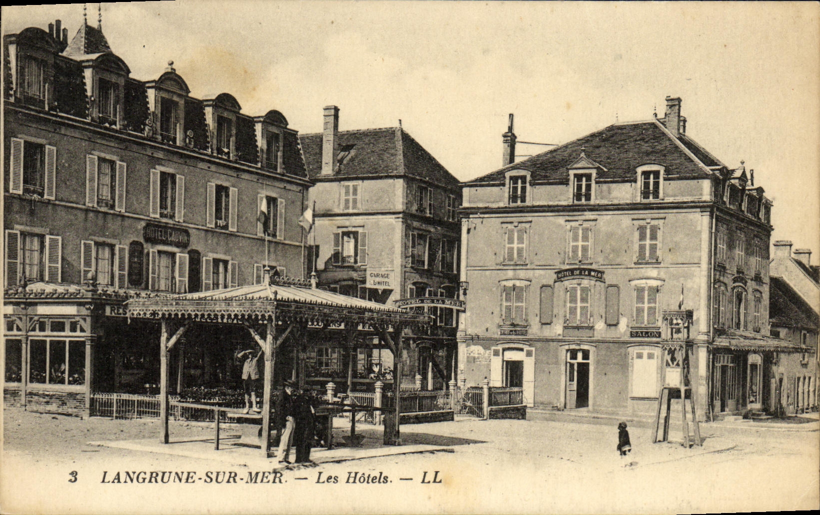 VINTAGE POSTCARD Langrune On Sea hotels