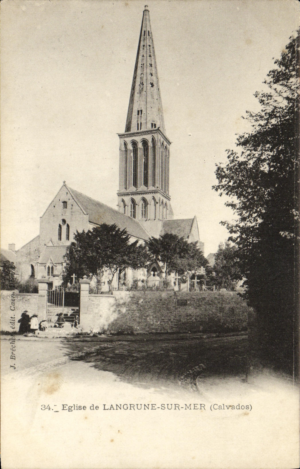 VINTAGE POSTCARD Langrune On Sea Church