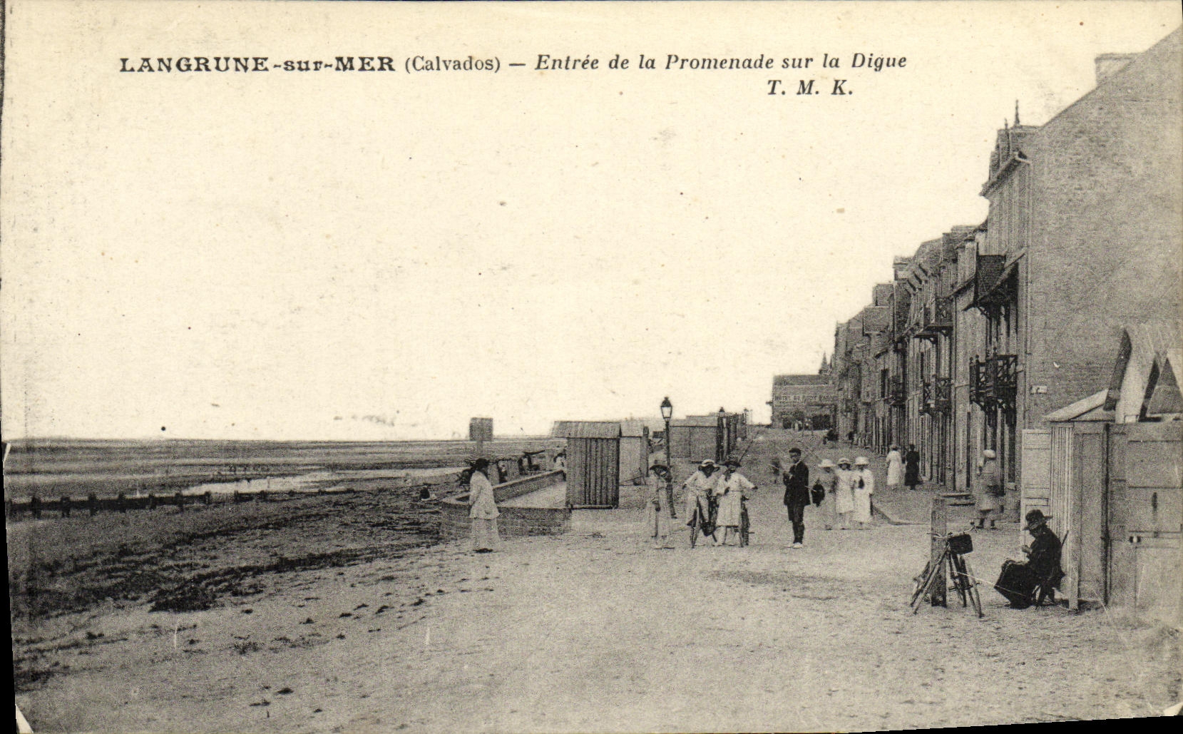 VINTAGE POSTCARD Langrune On Sea Entered of the Walk On the Dam