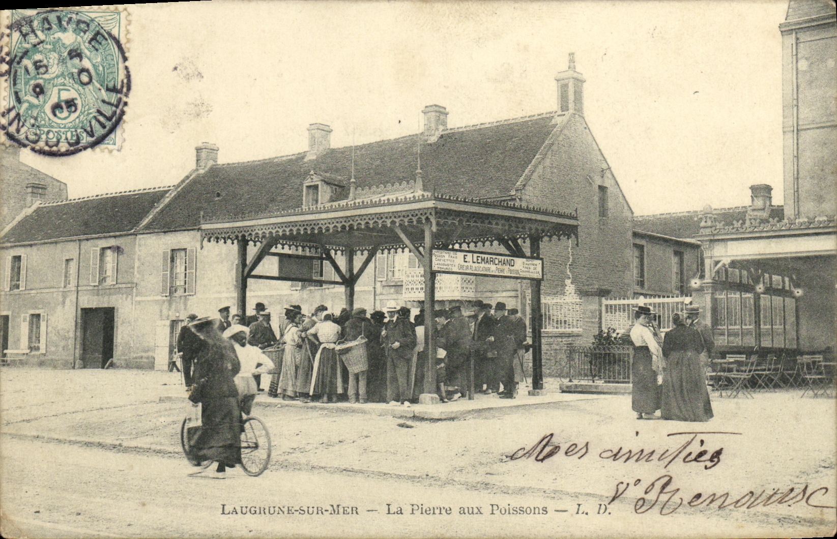 VINTAGE POSTCARD Langrune On Sea Pierre In Poisson TOP