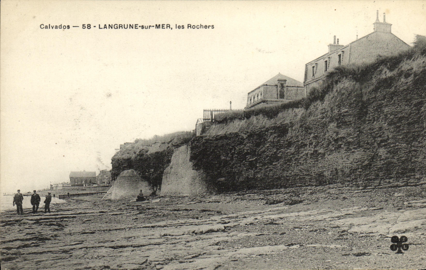 VINTAGE POSTCARD Langrune On Sea Rocks