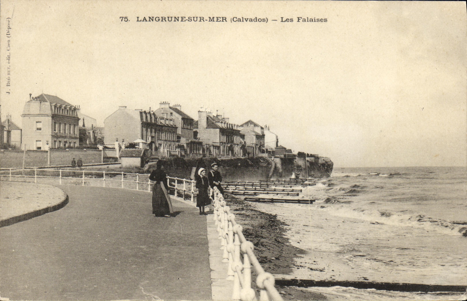 VINTAGE POSTCARD Langrune On Sea Cliffs
