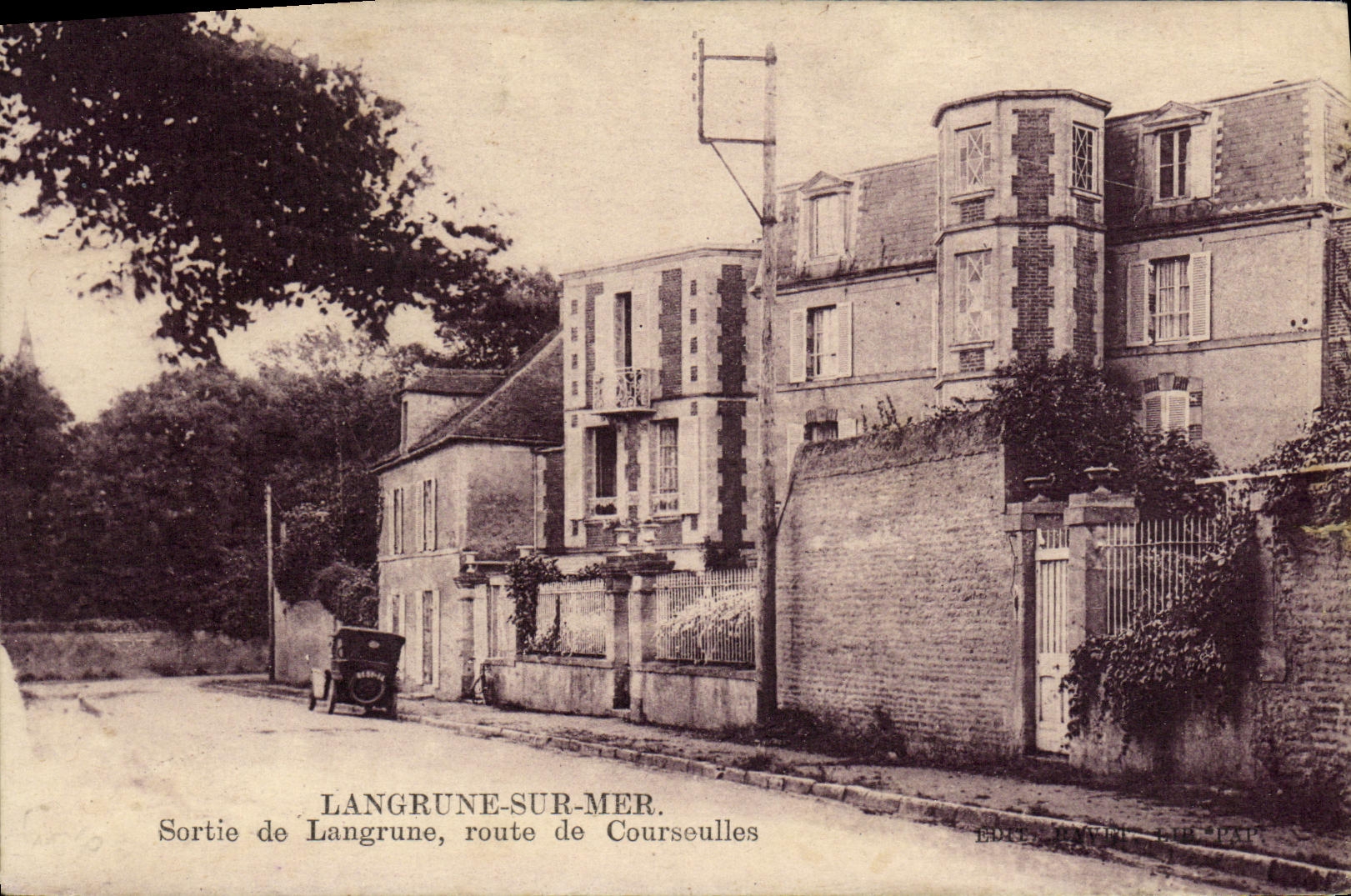 VINTAGE POSTCARD Langrune On Sea Left Langrune Road of Courseulles