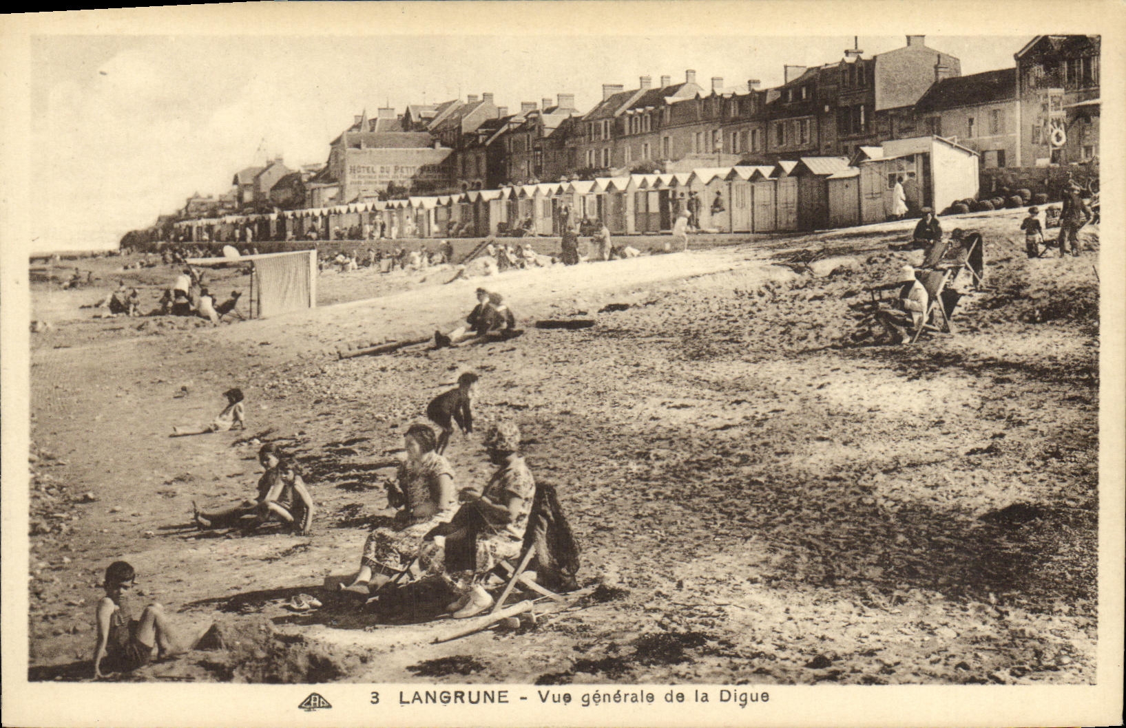 VINTAGE POSTCARD Langrune View of the Dam