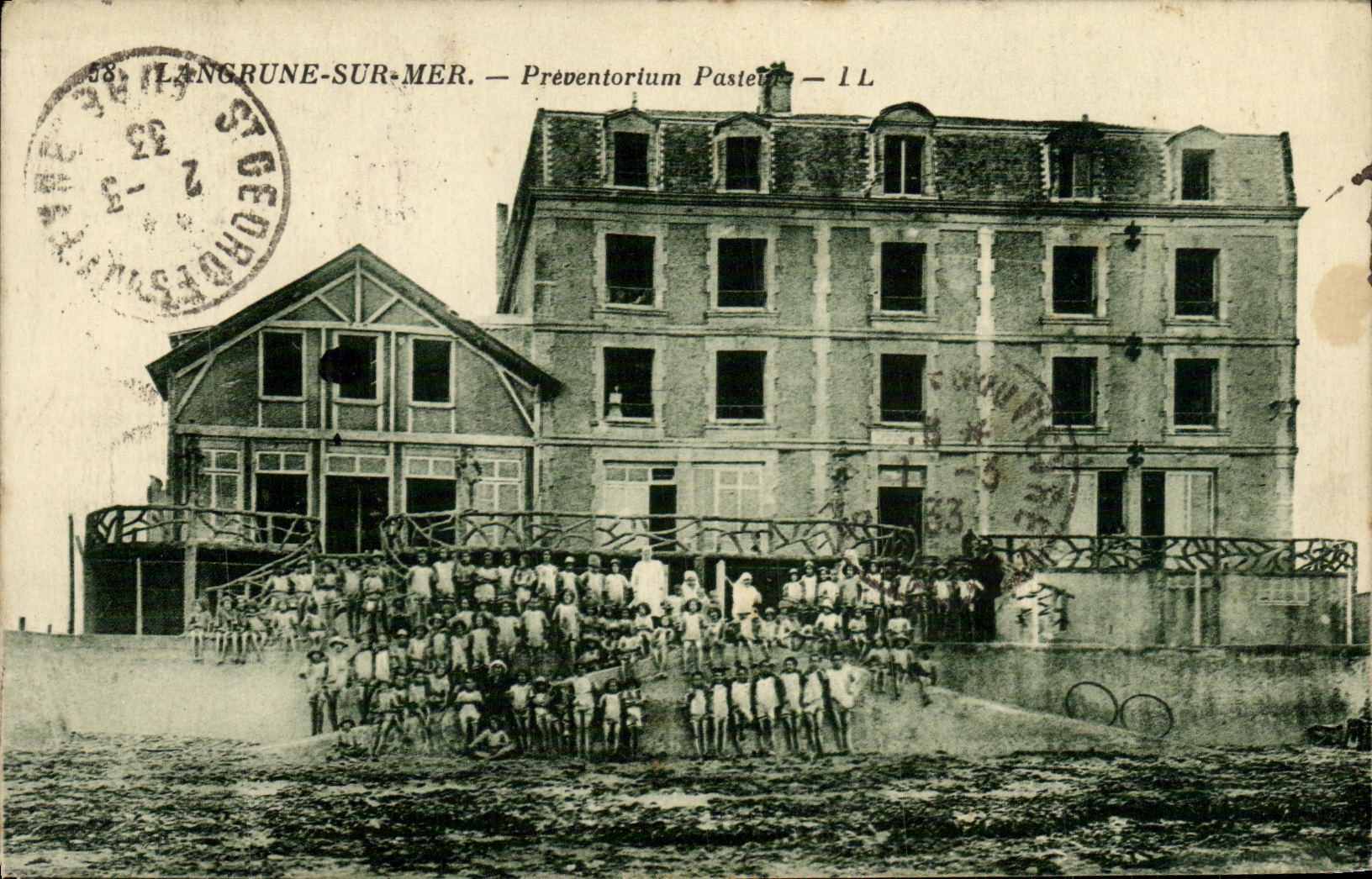 VINTAGE POSTCARD Langrune On Sea Preventortum Pastel Children