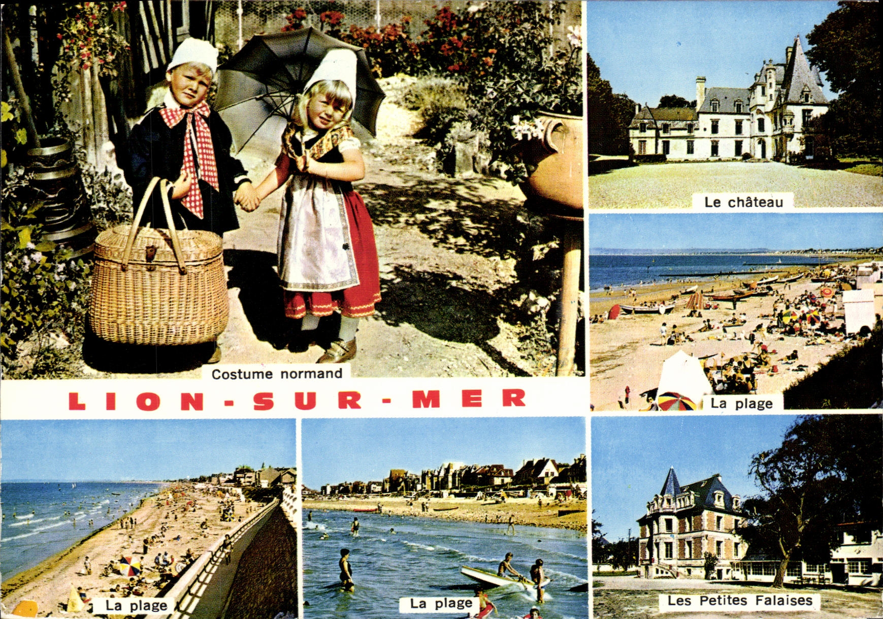 MODERN CARD Lion sur Mer Norman Costume Folklore