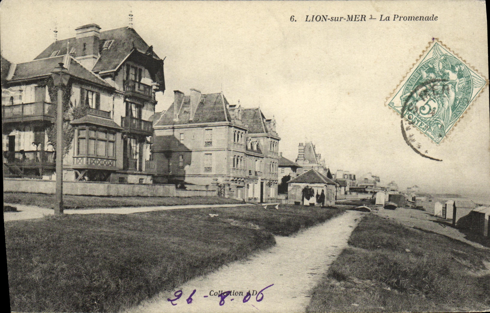 VINTAGE POSTCARD Lion sur Mer the Walk