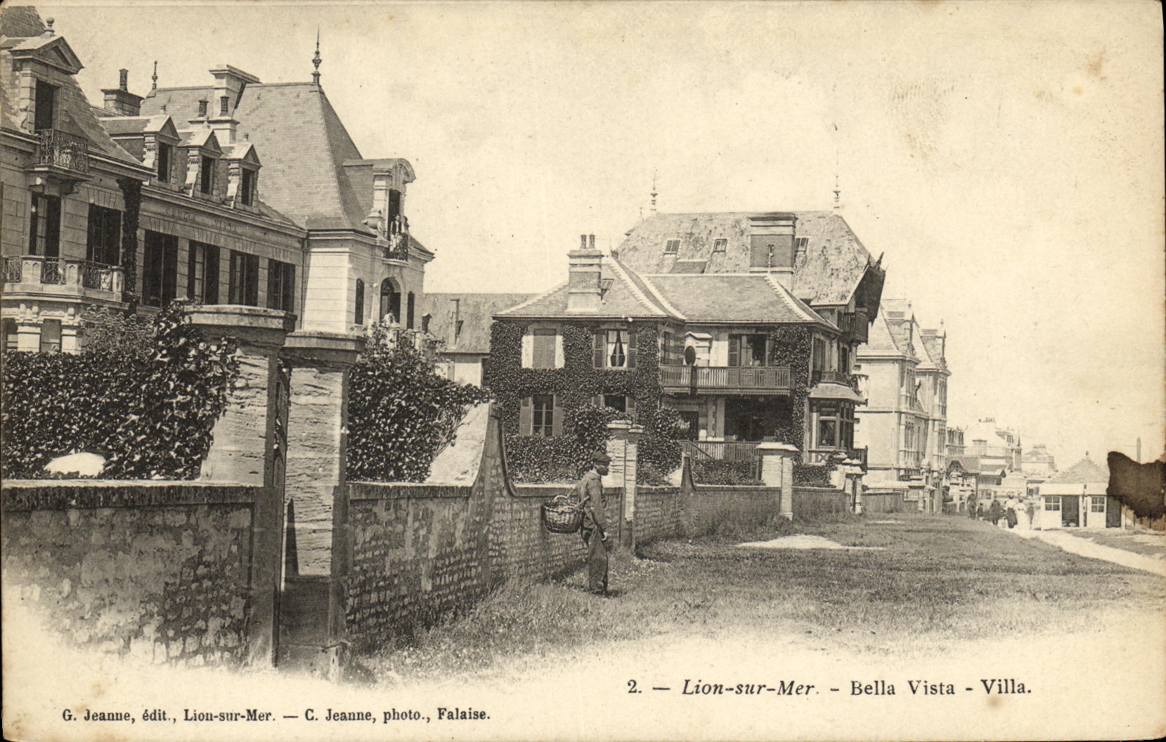 VINTAGE POSTCARD Lion sur Mer Vista Villa Bleated