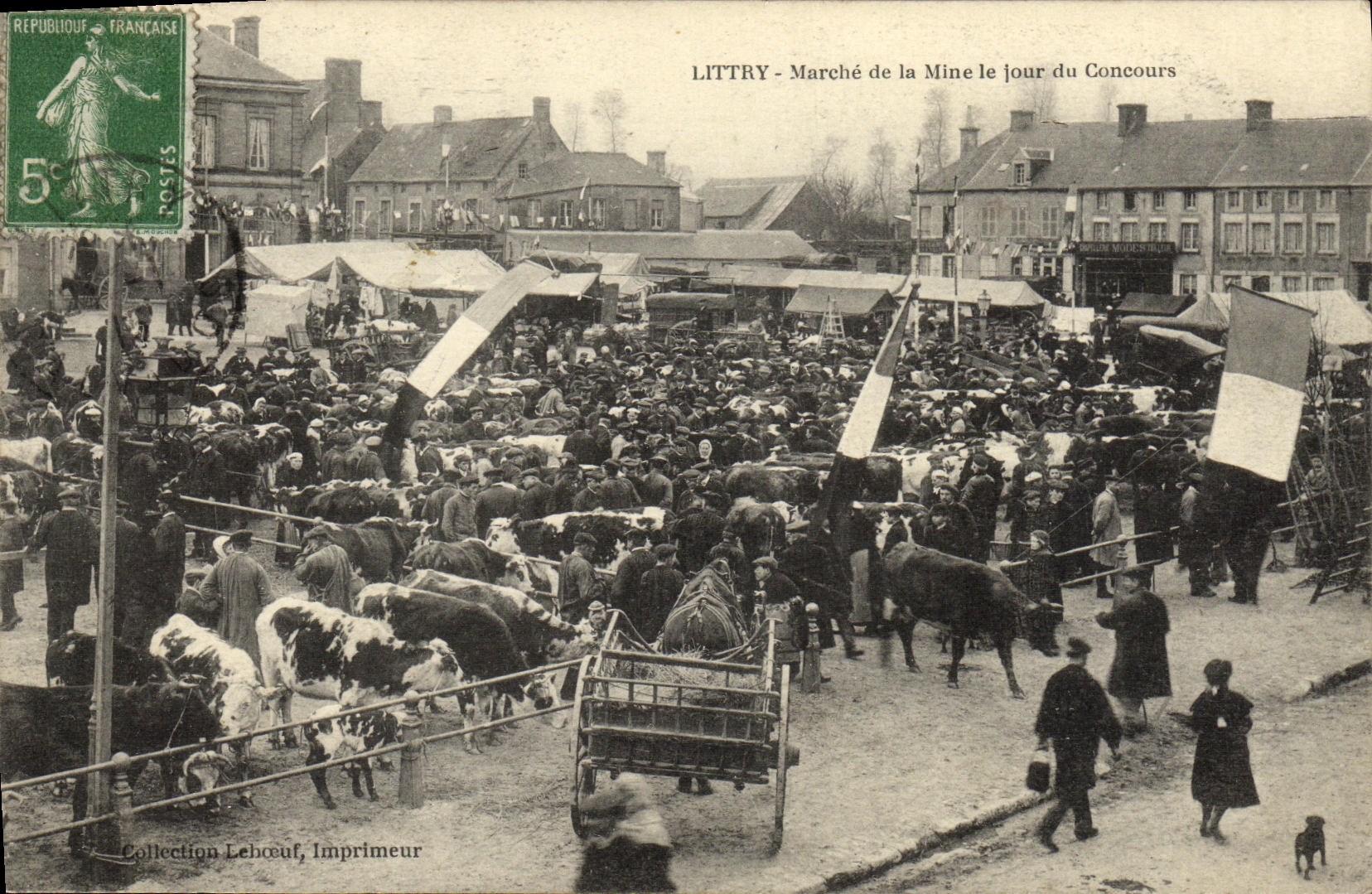 VINTAGE POSTCARD Littry Goes of the Mine the Day of Contest TOP