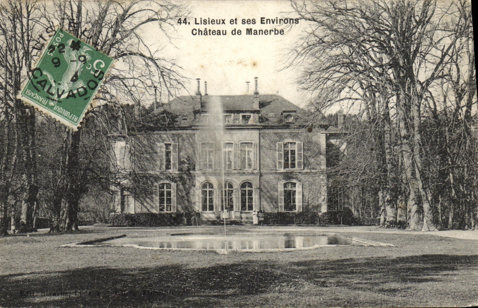 VINTAGE POSTCARD Lisieux and its Surroundings Castle of Manerbe