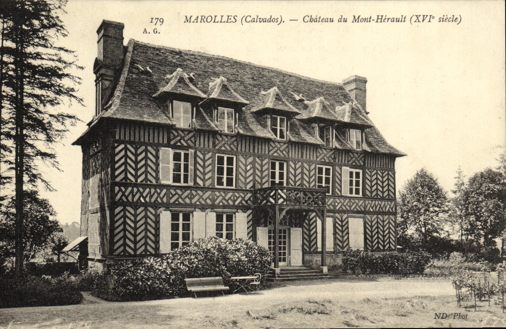 VINTAGE POSTCARD Maroilles cheese Castle of the Herault Mount