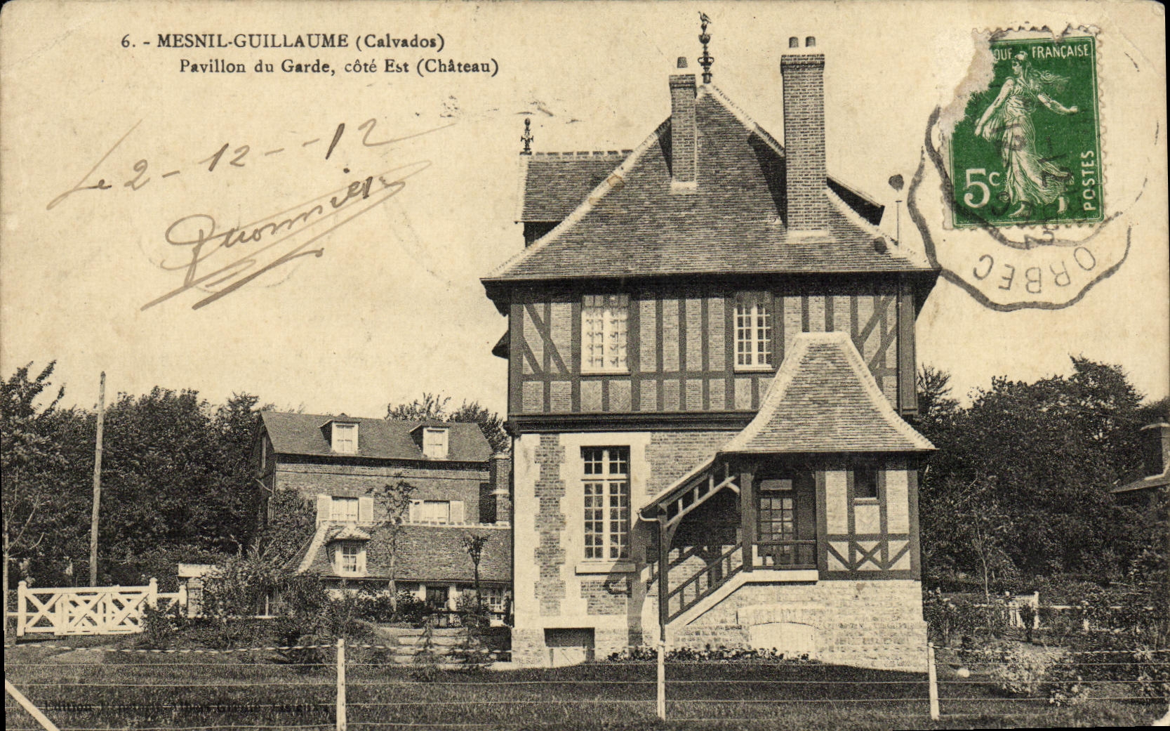 VINTAGE POSTCARD Mesnil Guillaume House of the Rank East coast