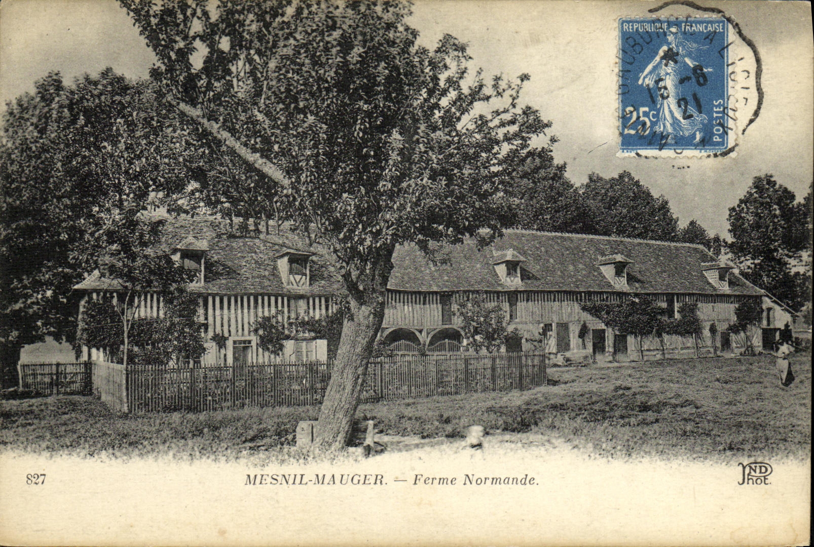 CPA Mesnil Mauger Ferme Normande