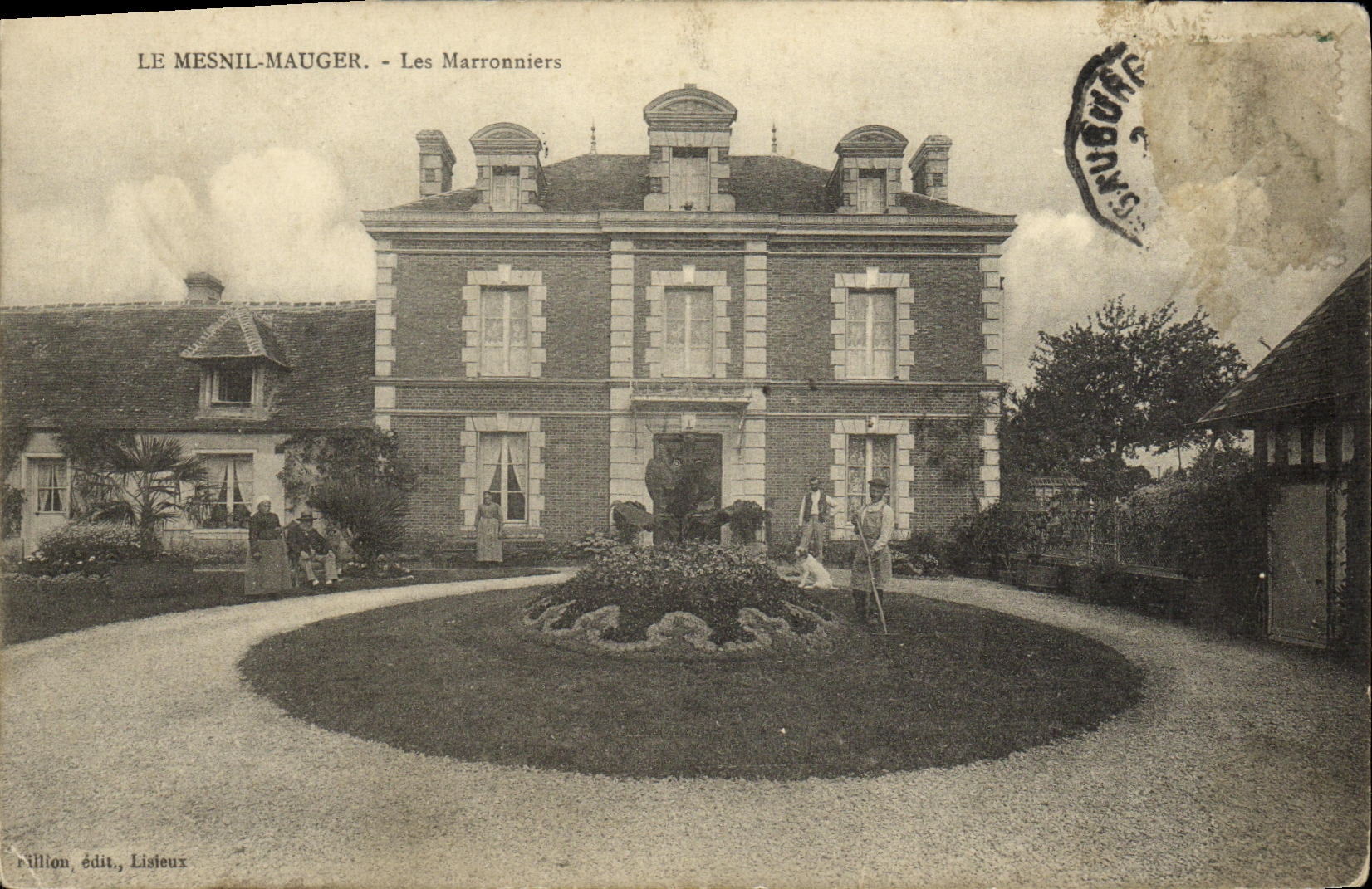 VINTAGE POSTCARD Mesnil Meauger Chestnut trees