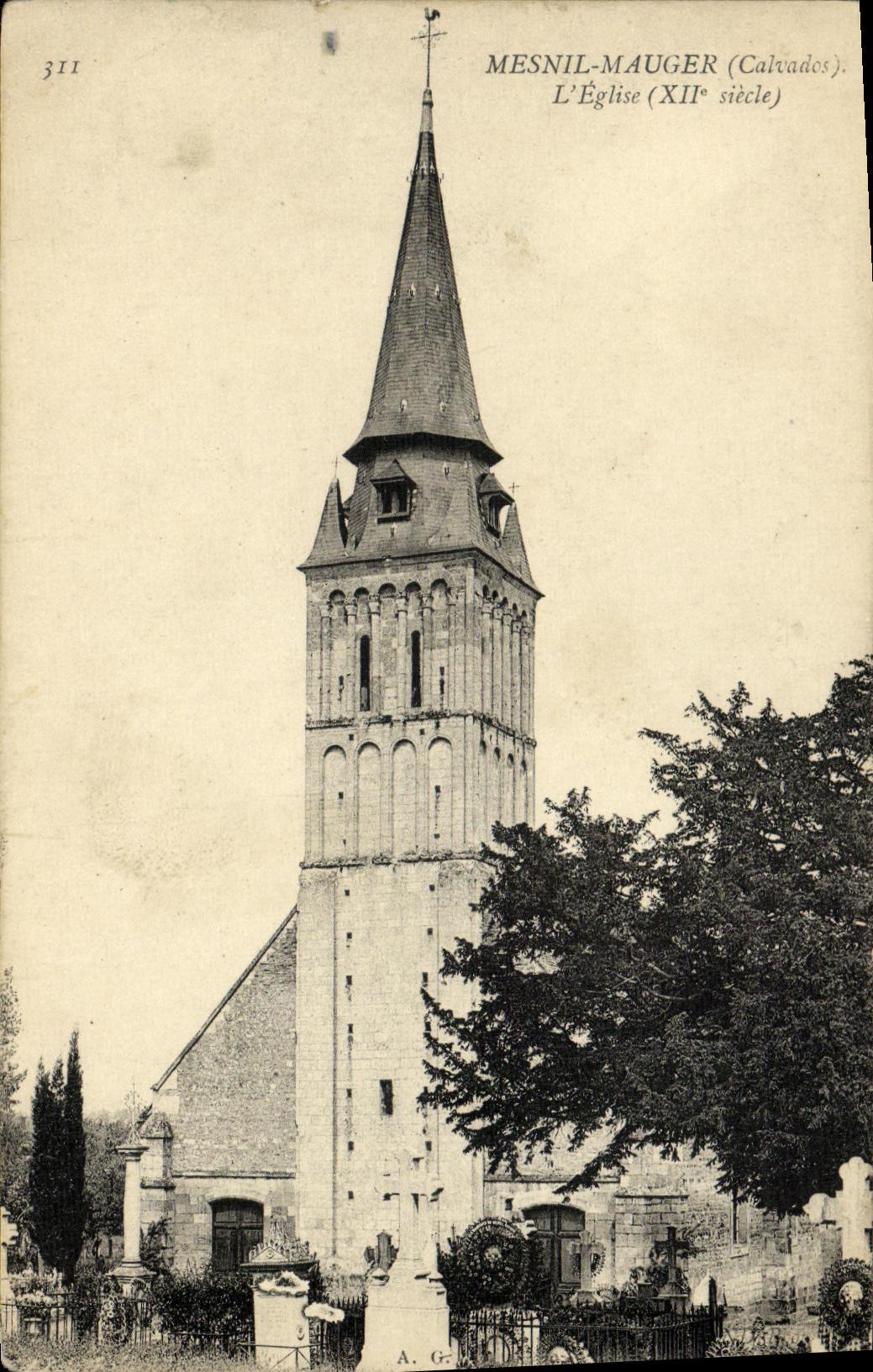 CPA Mensil Meauger L Eglise