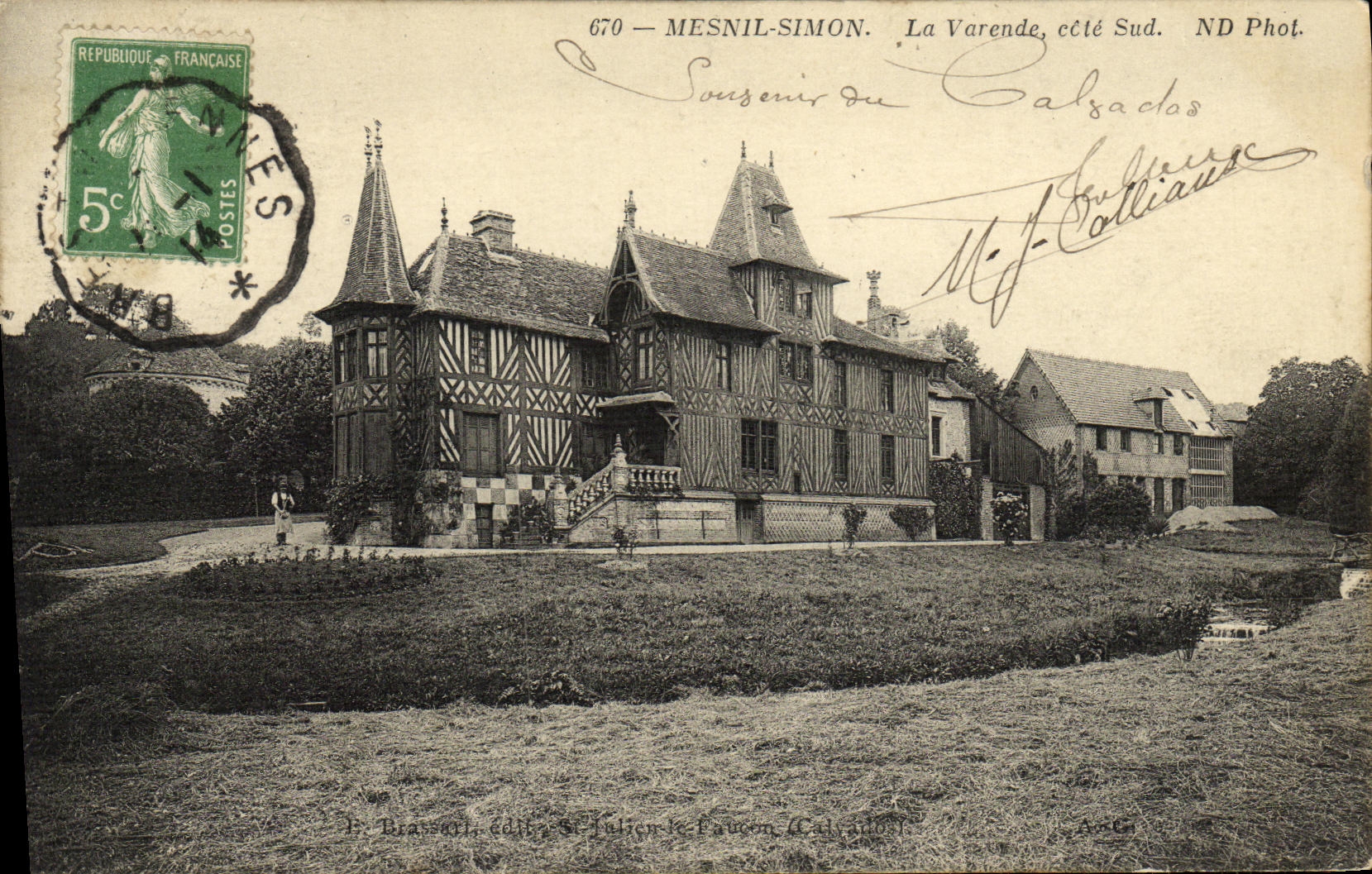 CPA Mesnil Simon La Varende cote sud