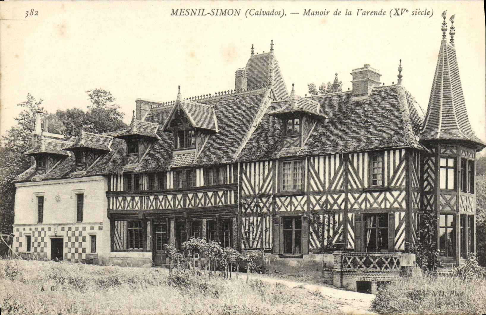 VINTAGE POSTCARD Mesnil Simon Manor of Varende