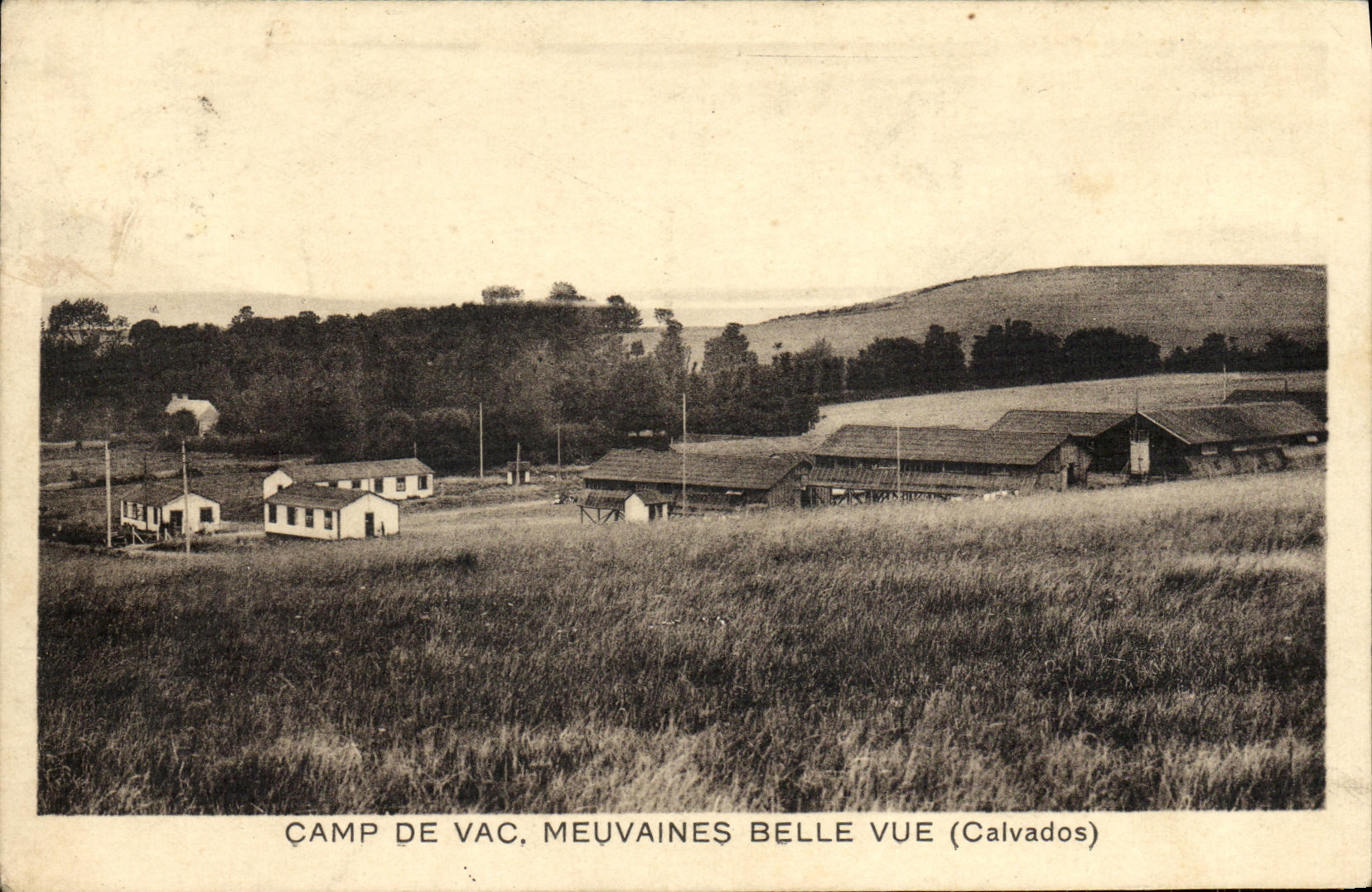 VINTAGE POSTCARD Holiday camp Meuvaines Beautiful Sight Colony