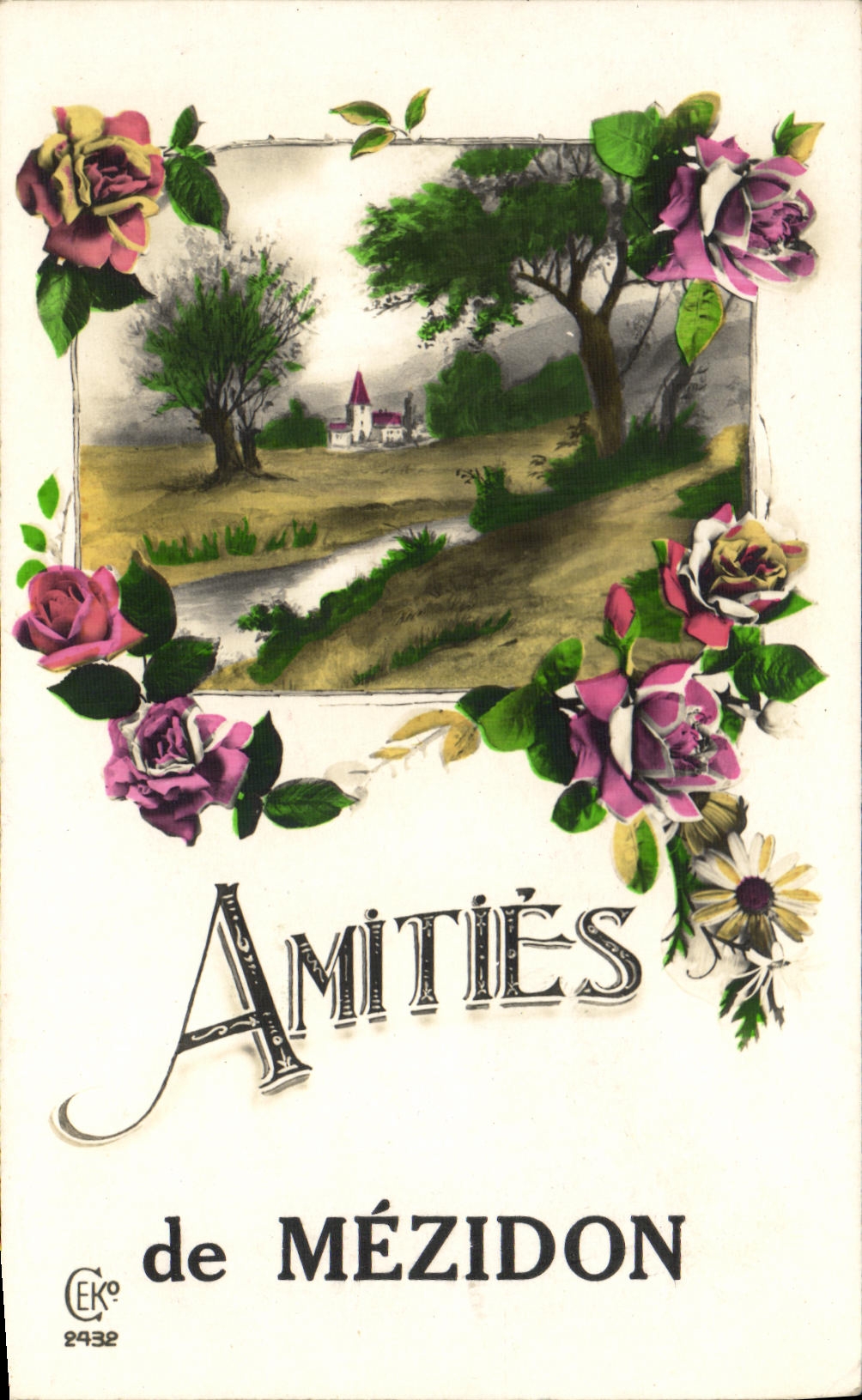 VINTAGE POSTCARD Friendships of Mezidon