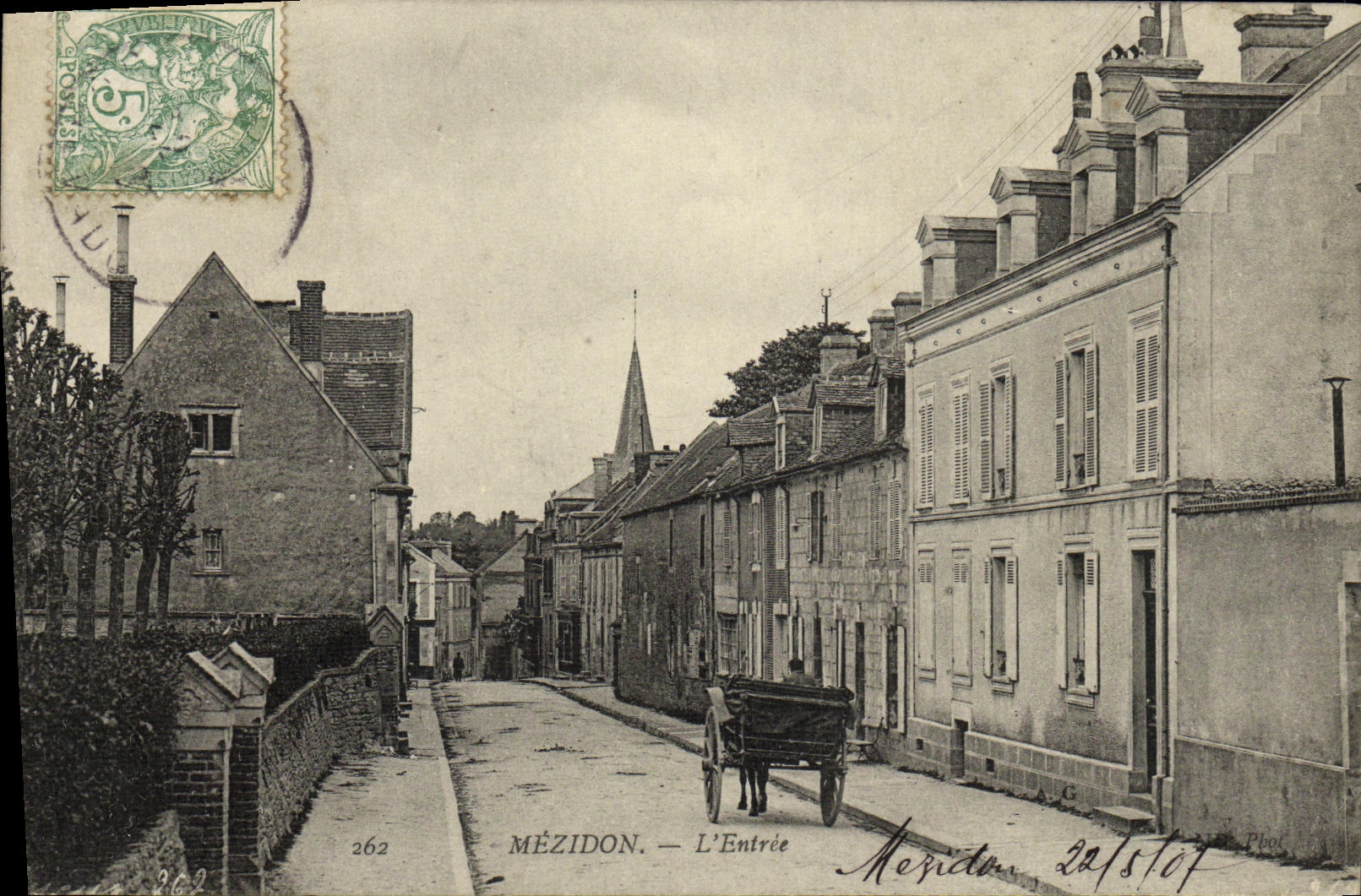 VINTAGE POSTCARD Mezidon L Entered