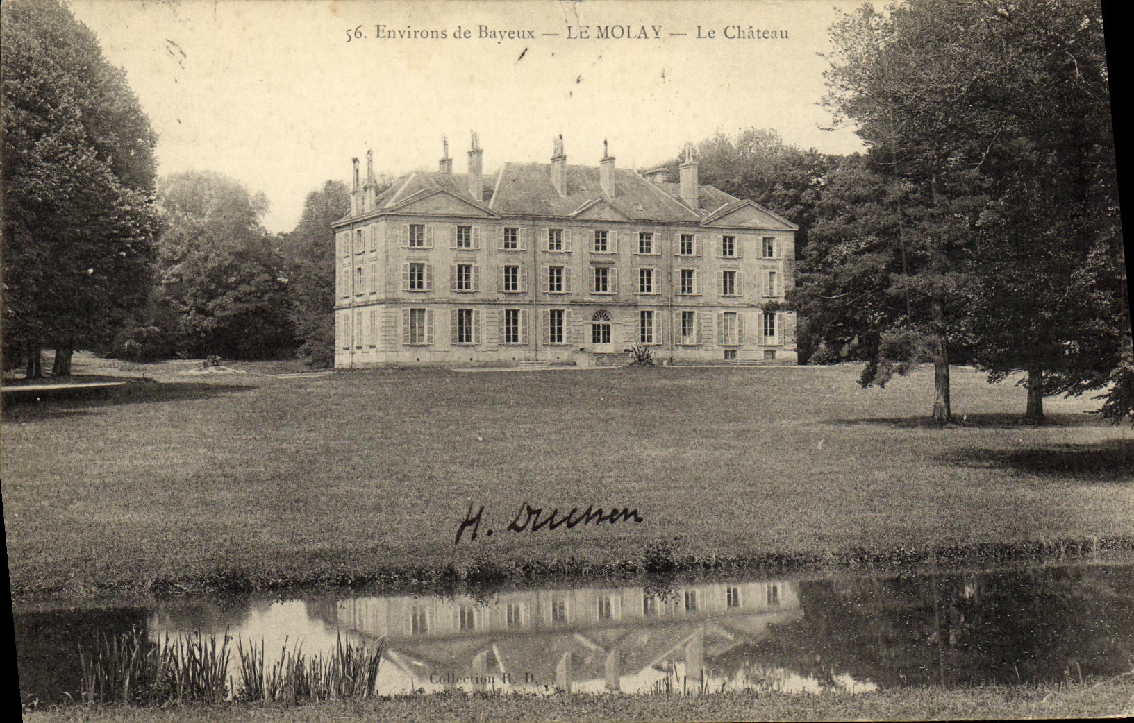 VINTAGE POSTCARD Surroundings of Bayeux Molay the Castle